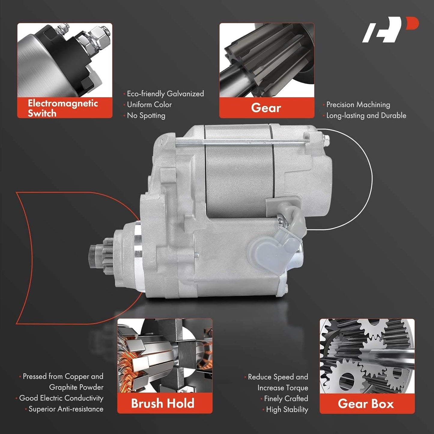 A-Premium Starter Motor Compatible with Toyota Tundra 2000-2009, 4Runner 2003-2009, Sequoia 2001-2005 & Lexus GX470 2003-2004, 4.7L, 12V 1.4KW Clockwise 9-Tooth, Replace# 228000-8800, 9622809-880