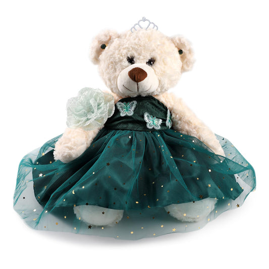Cisina Quinceanera Doll Quince Teddy Bear with Dress,Quinceanera Decorations for Girls Gifts,OSO De Peluche para 15 Años Con Vestido,Centro De Mesa Muñecas para 15 Años Quinceañeras-Emerald Green