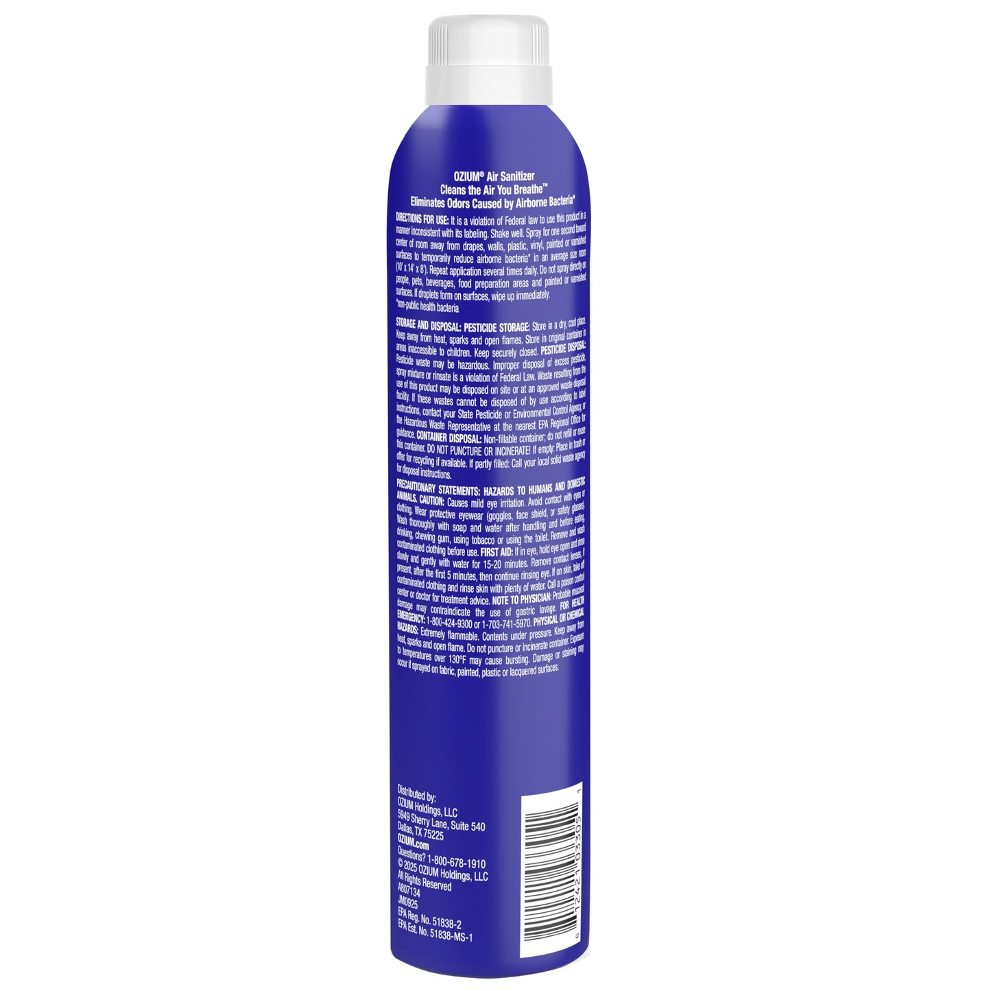 Ozium Air Sanitizer Spray - Room Odor Eliminator for Home, Car, and Office - Citrus - 8 oz Can - 6 Pack