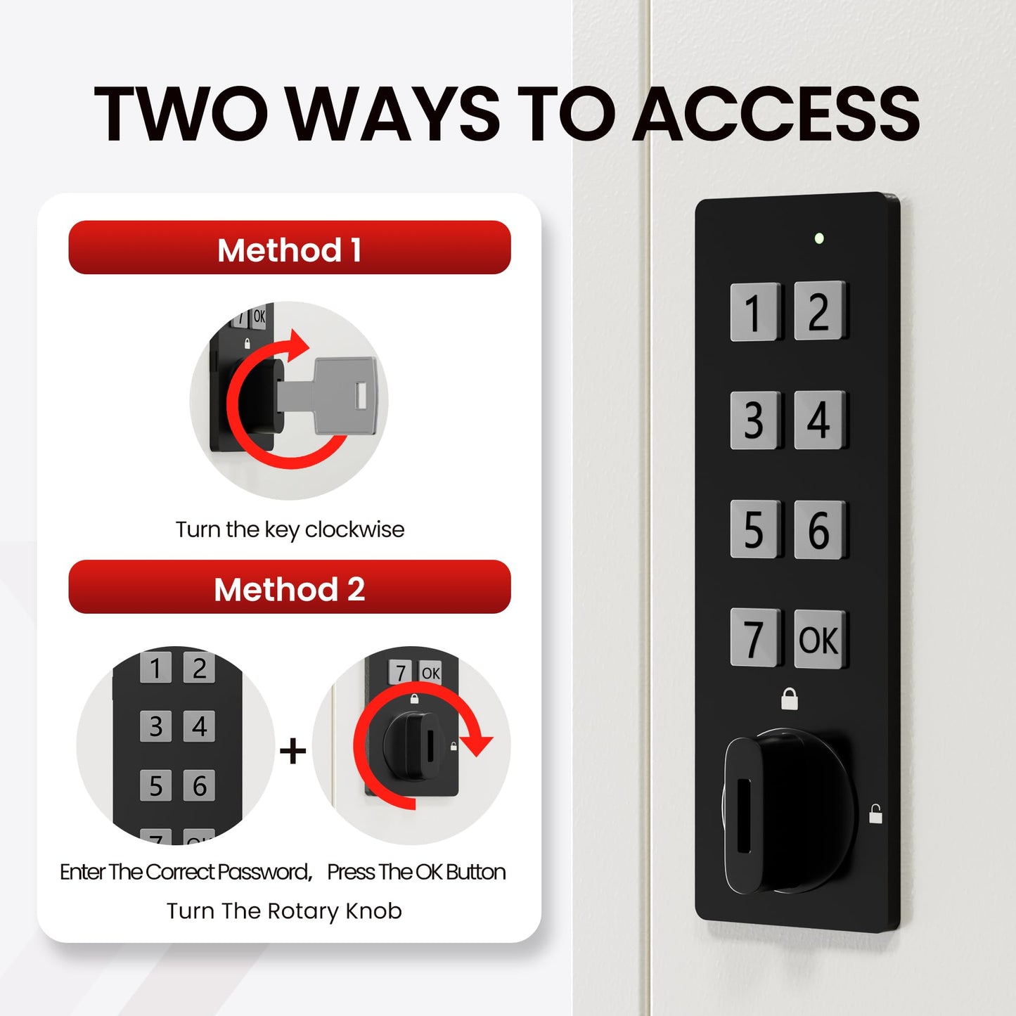 Grimtron 40 Keys Electronic Key Lock Box for Keys with Code, Private/Public/Password Hiding Mode Key Cabinet Wall Mount for Garage/Property Management Key Storage