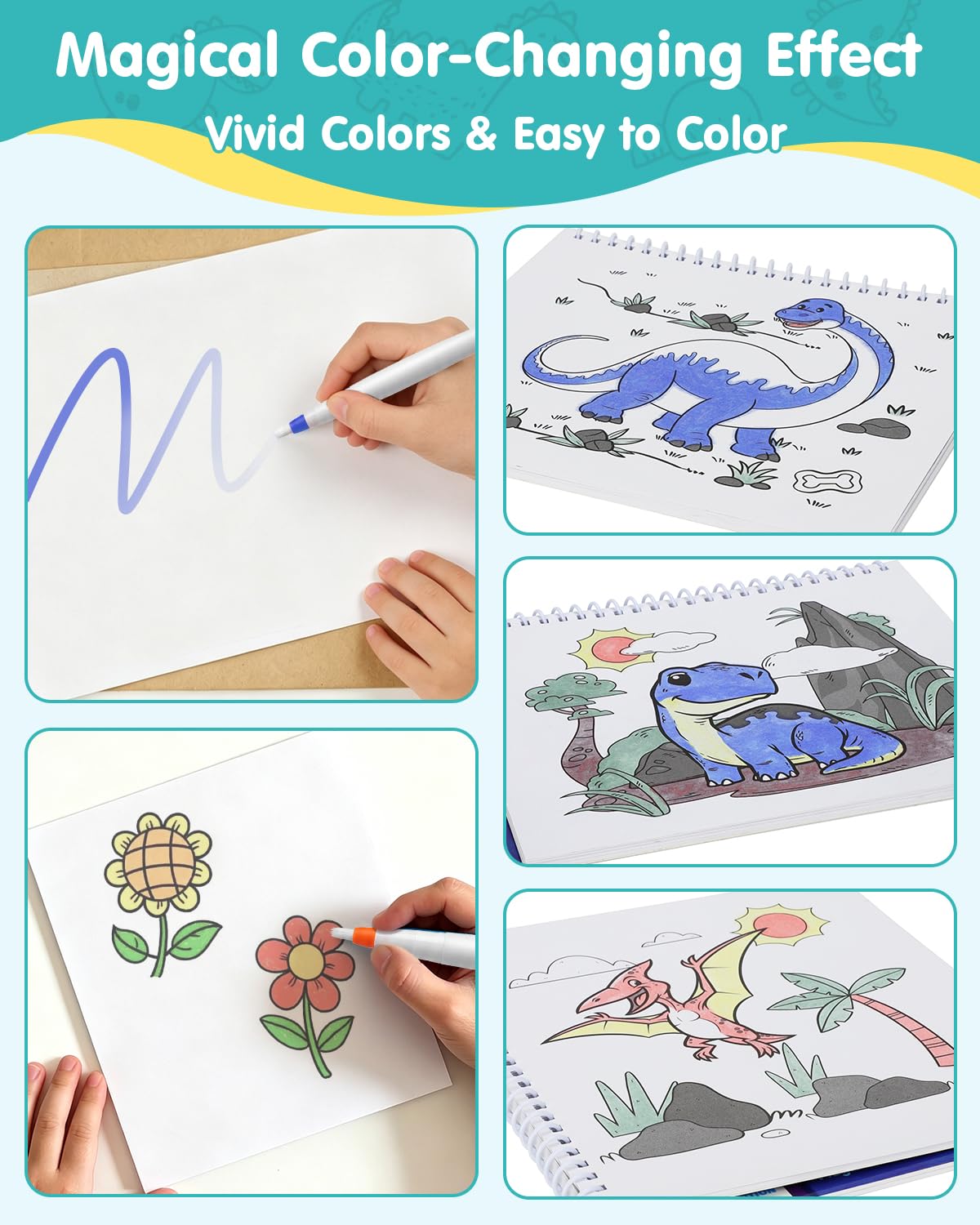 Nevzan Dinosaur Color Brush for Kids