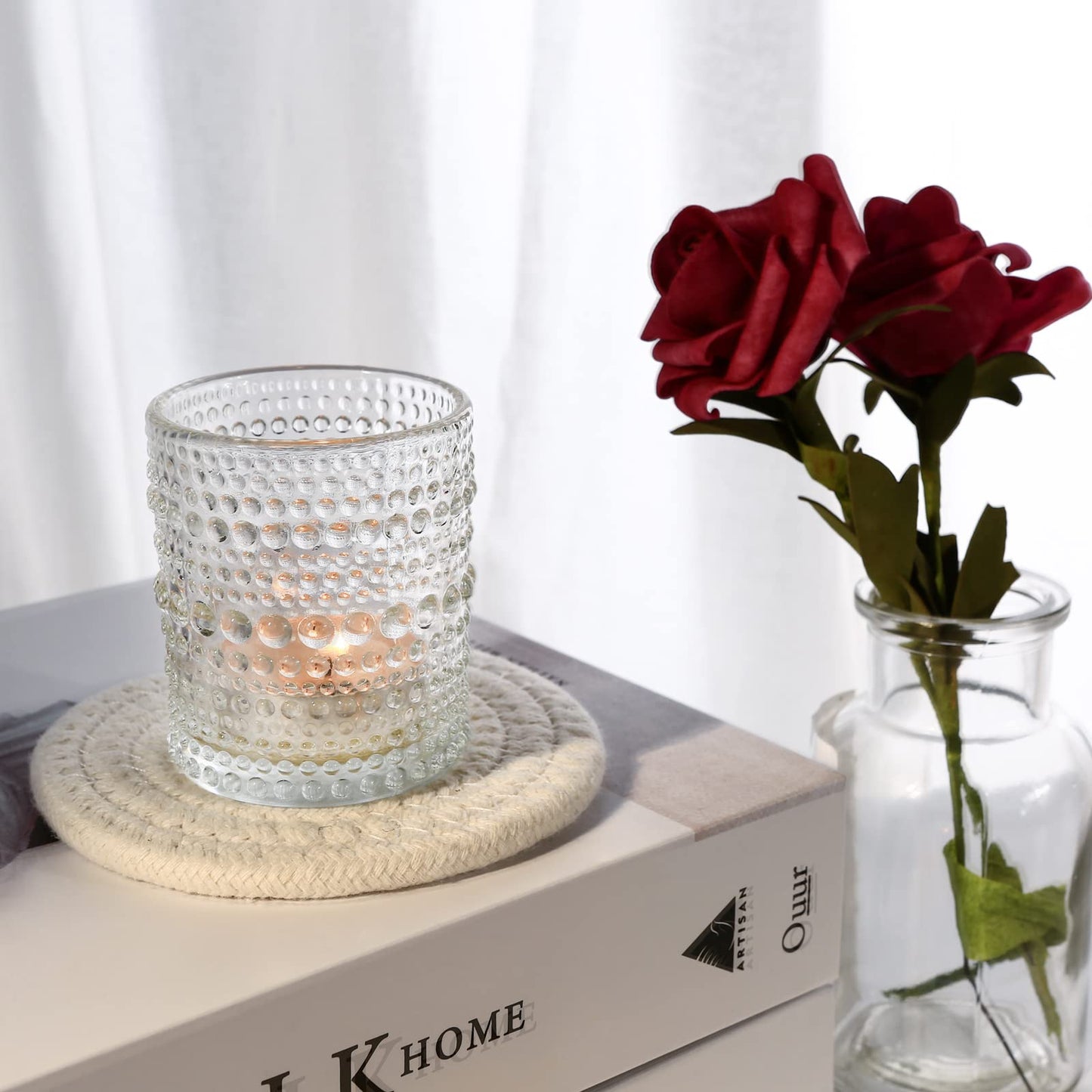 48pcs Votive Candle Holders for Home Decor, Clear Glass DIY Wax Filling Tealight Candle Holders, Tea Light Candles Holder for Wedding Table Decoration