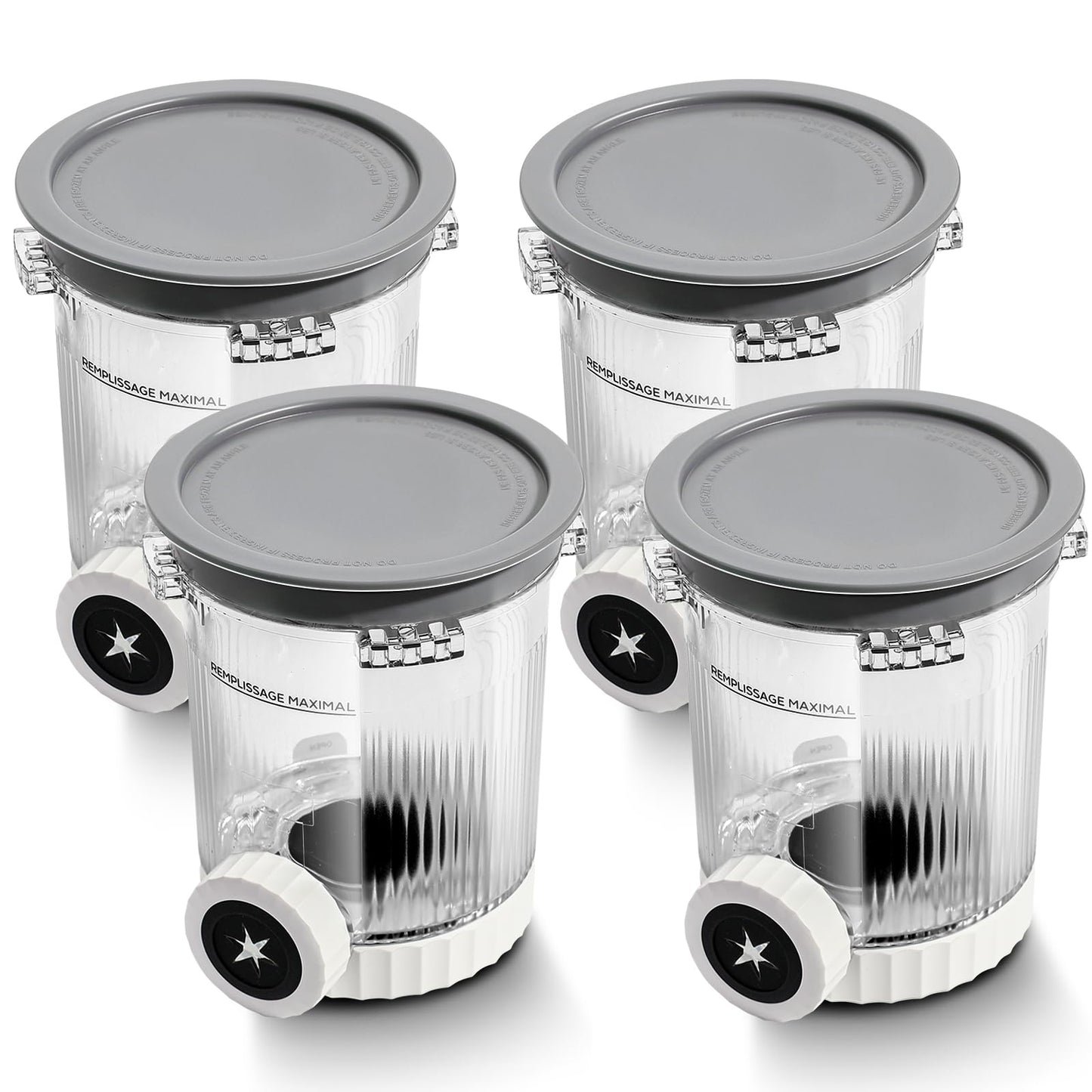4 Pack Swirl Ice Creami Makers Pints and Lids,NC700 Makers Containers Cups creami accessories Compatible with Ninja Swirl Ice Cream NC700 NC701 Series & Soft Serve Makers,Dishwasher Safe