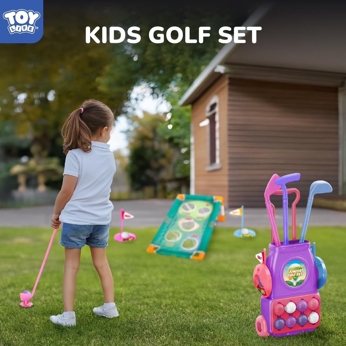 TOY Life - golf clubs for kids ages 3-5, golf set for kids, golf clubs for kids, baby golf clubs, golf toy, baby golf set, kids golf games