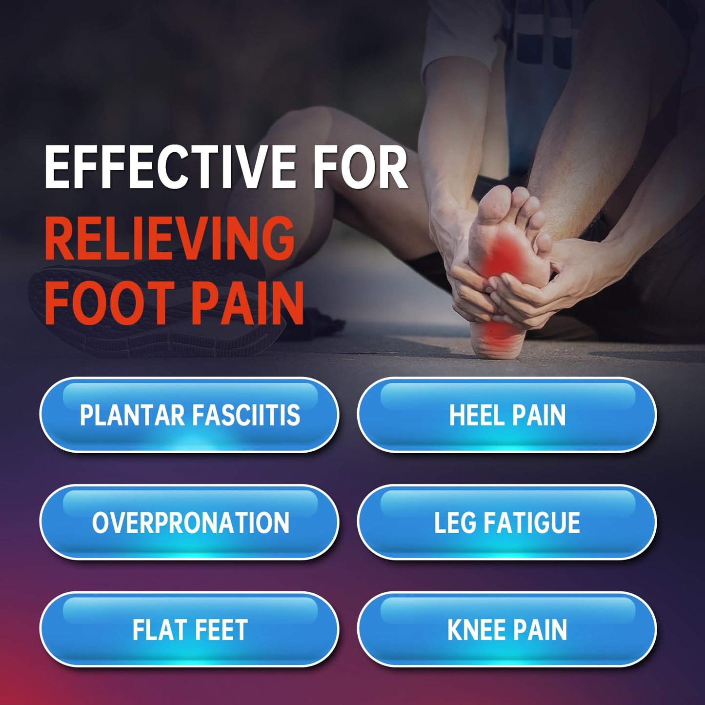 PCSsole Work Comfort Orthotic Insoles - 220+ lbs Heavy Duty High Arch Support Inserts with Shock Absorption - Foot Pain Relief for Plantar Fasciitis - Anti Fatigue - Work Boot Shoe Insoles Men Women
