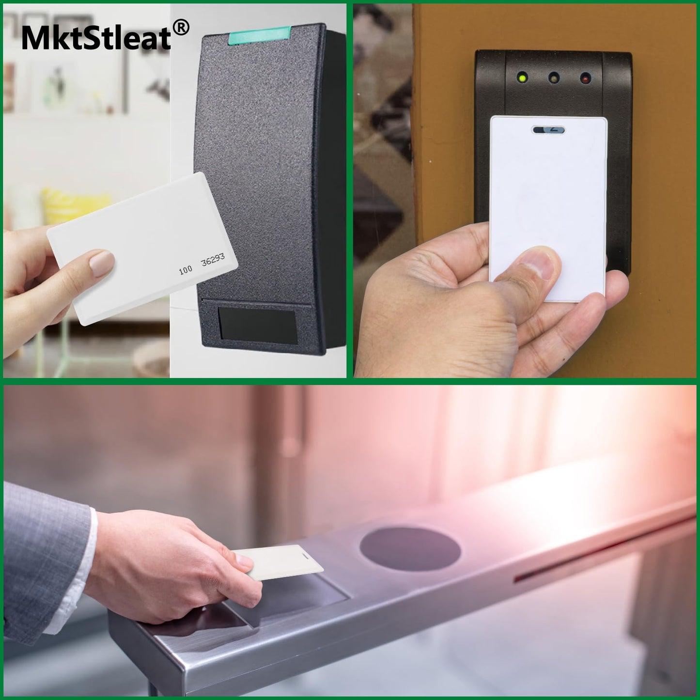 MktStleat 100 Pack Proximity Cards 26 Bit Proximity Clamshell Weigand Prox Swipe Cards Compatable with ISOProx 1386 1326 H10301 Format Readers and Systems. for Commercial Access