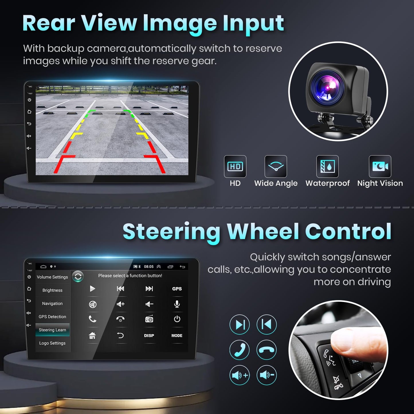 【HiFi 16EQ】 2G+64G Car Stereo Radio for Nissan Altima 2008-2012 Manual A/C with Carplay Android Auto MirrorLink,Podofo 9inch 1080P IPS HD IPS Touchscreen Bluetooth RDS FM Radio GPS WiFi Backup Camera