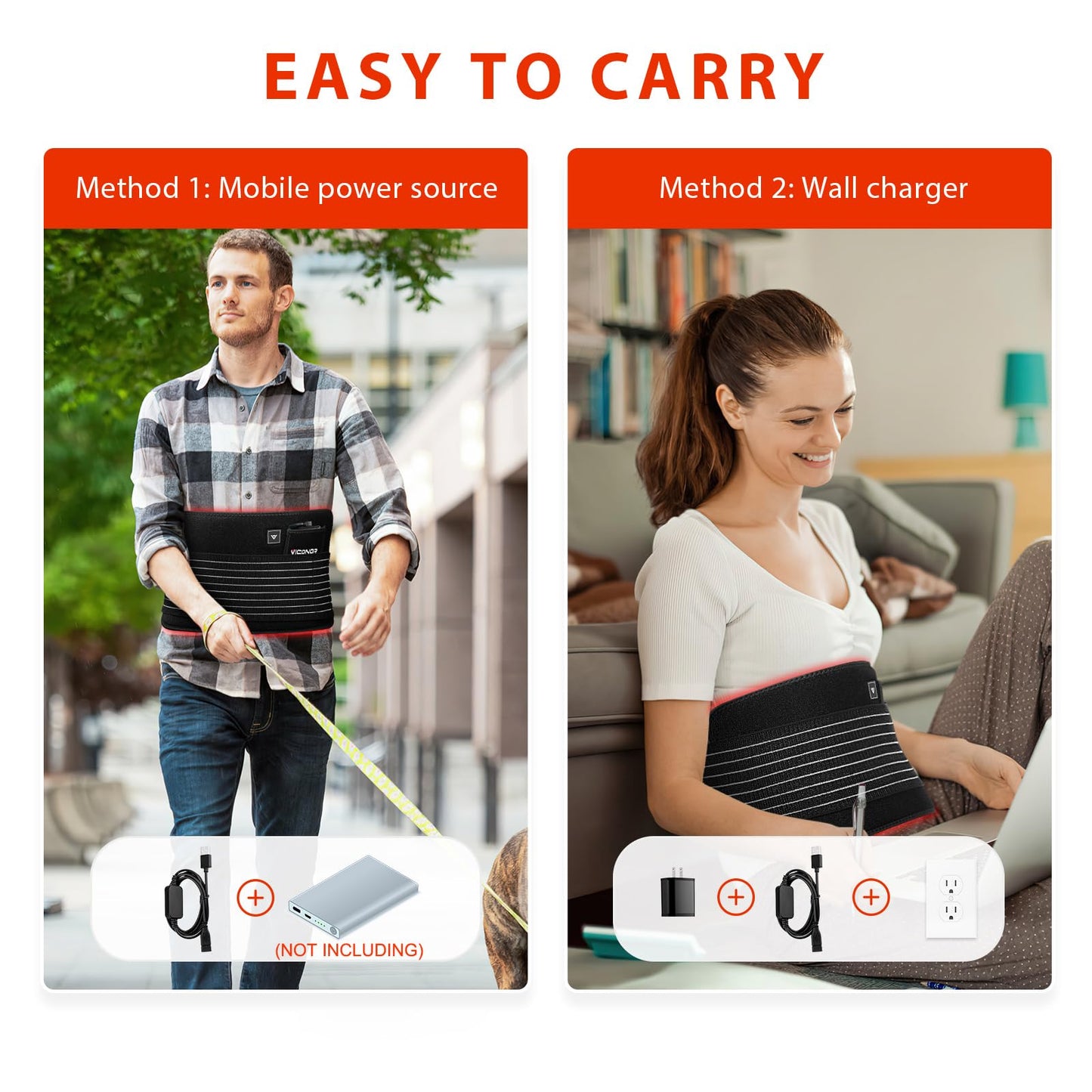 Red Light Therapy Belt for Body Comfort - APP-Controlled Wearable Dual Power Modes, Ideal for Women (Black4)