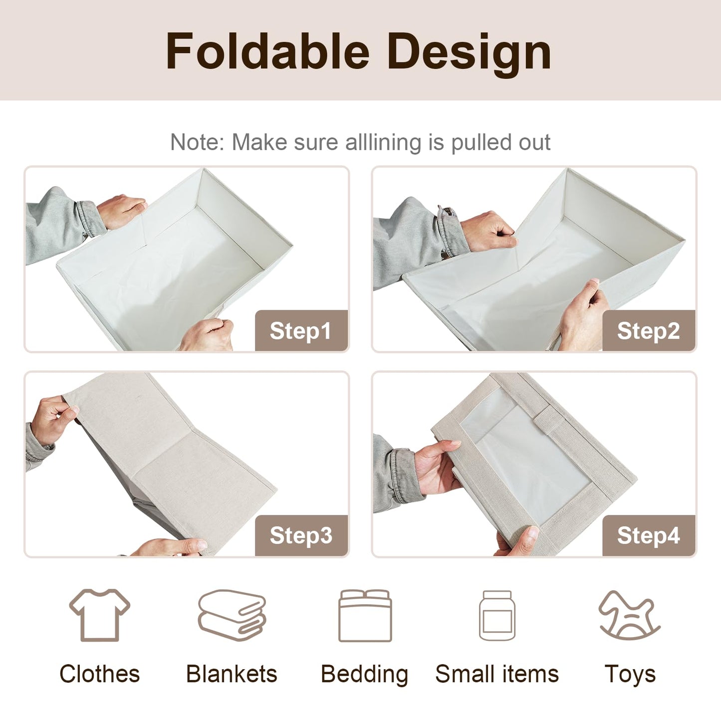 12 Pack Linen Organizers and Storage, Closet Storage Bins Linen Closet Baskets for Organization Foldable Organizer Bins with Clear Window for Organizing Clothing, Beige