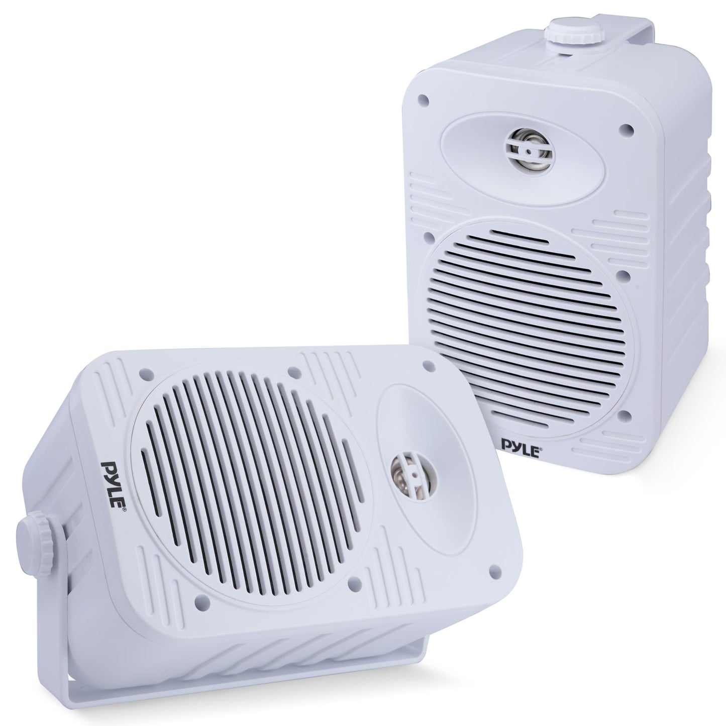 Pyle 500 Watt Bluetooth Indoor Outdoor Speakers Pair - Dual Waterproof 5.25” 2-Way Full Range Speaker System w/ 1/2” High Compliance Polymer Tweeter | Home, Boat, Marine, Deck, Patio, Poolside (White)