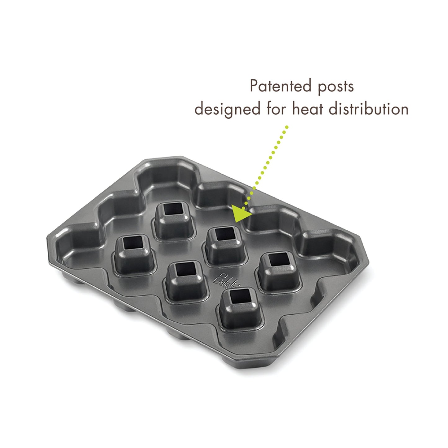 Bakelicious Crispy Corner Non-Stick Brownie Pan, Makes 12 All Edges Brownies