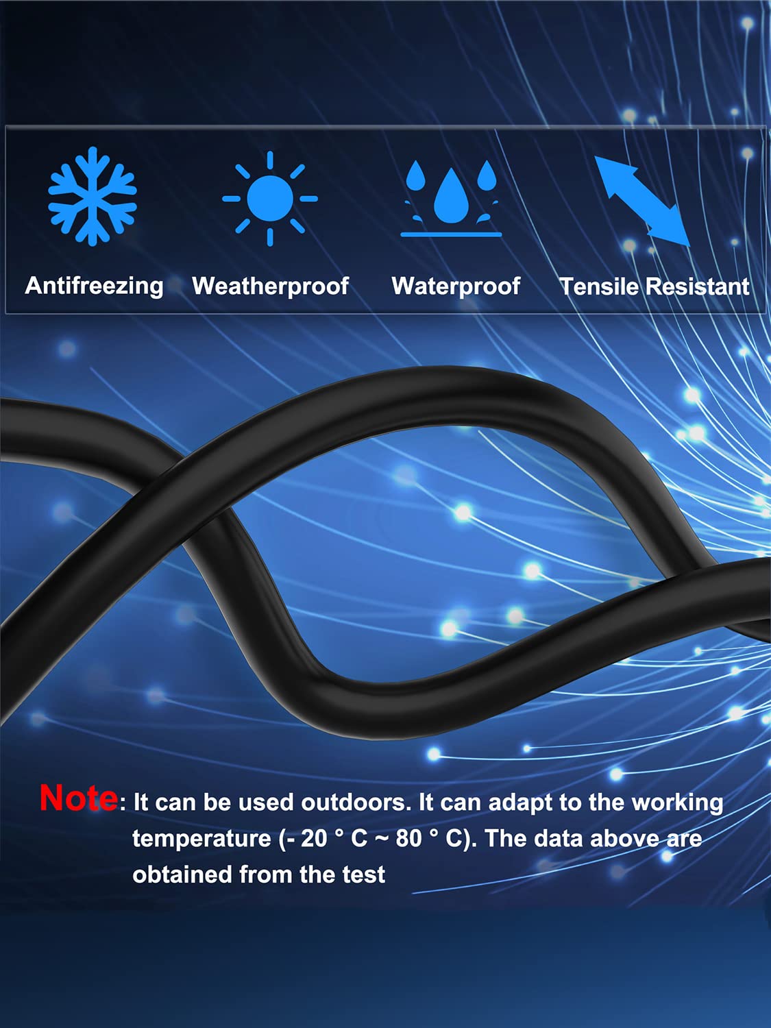 Cat 8 Ethernet Cable 100ft Shielded, Indoor&Outdoor, Heavy Duty High Speed Direct Burial 26AWG Cat8 Network Wire, 40Gbps 2000Mhz SFTP Patch Cord, In Wall&Weatherproof RJ45 Cable for Router/Modem/Xbox