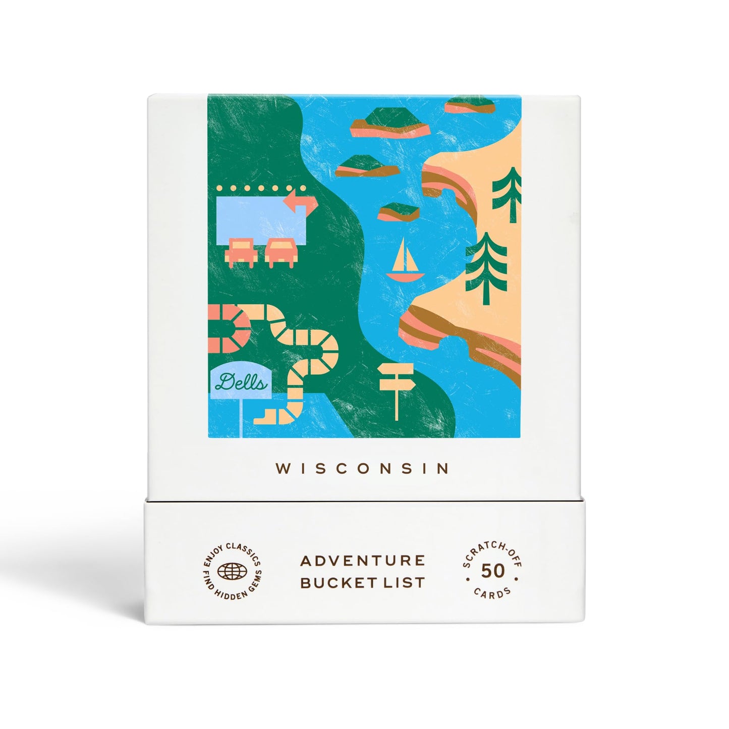 Reach International Outfitters Wisconsin Adventure Bucket List: 50 Scratch-Off Cards for Outdoor Activities, Tourist Attractions, and Road Trips - Perfect Travel Gift and Guide for Exploring