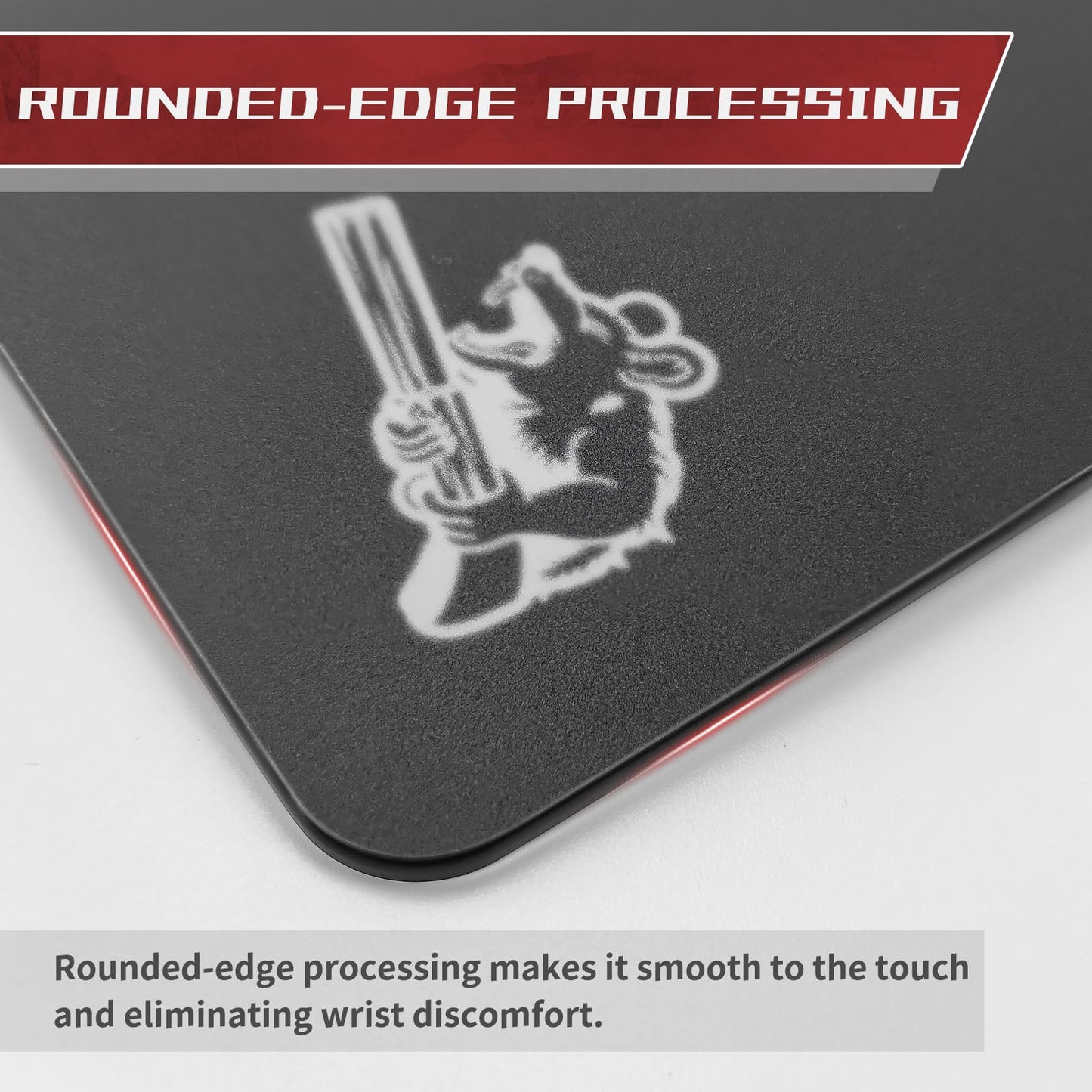 SIROOLAC Glass Gaming Mouse Pad 320mm x 360mm FPS Game Special Tempered Glass Durable 3mm Thickness Accurately and Quickly Shoot Opponents (320mm x 360mm, Black)
