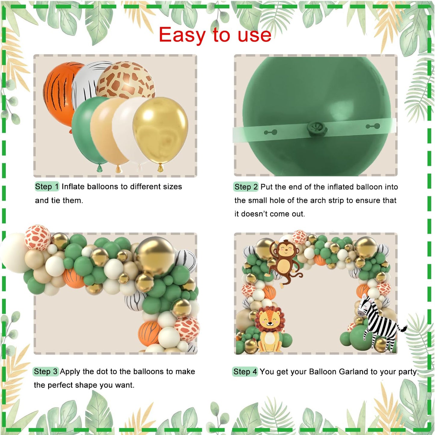 Wild One Birthday Decorations,Jungle Safari Animal Theme First Birthday Decorations Baby Shower Party Supplies for Boy Girl Photo Banner, Balloon Box, Balloons Garland, High Chair Banner, Backdrop