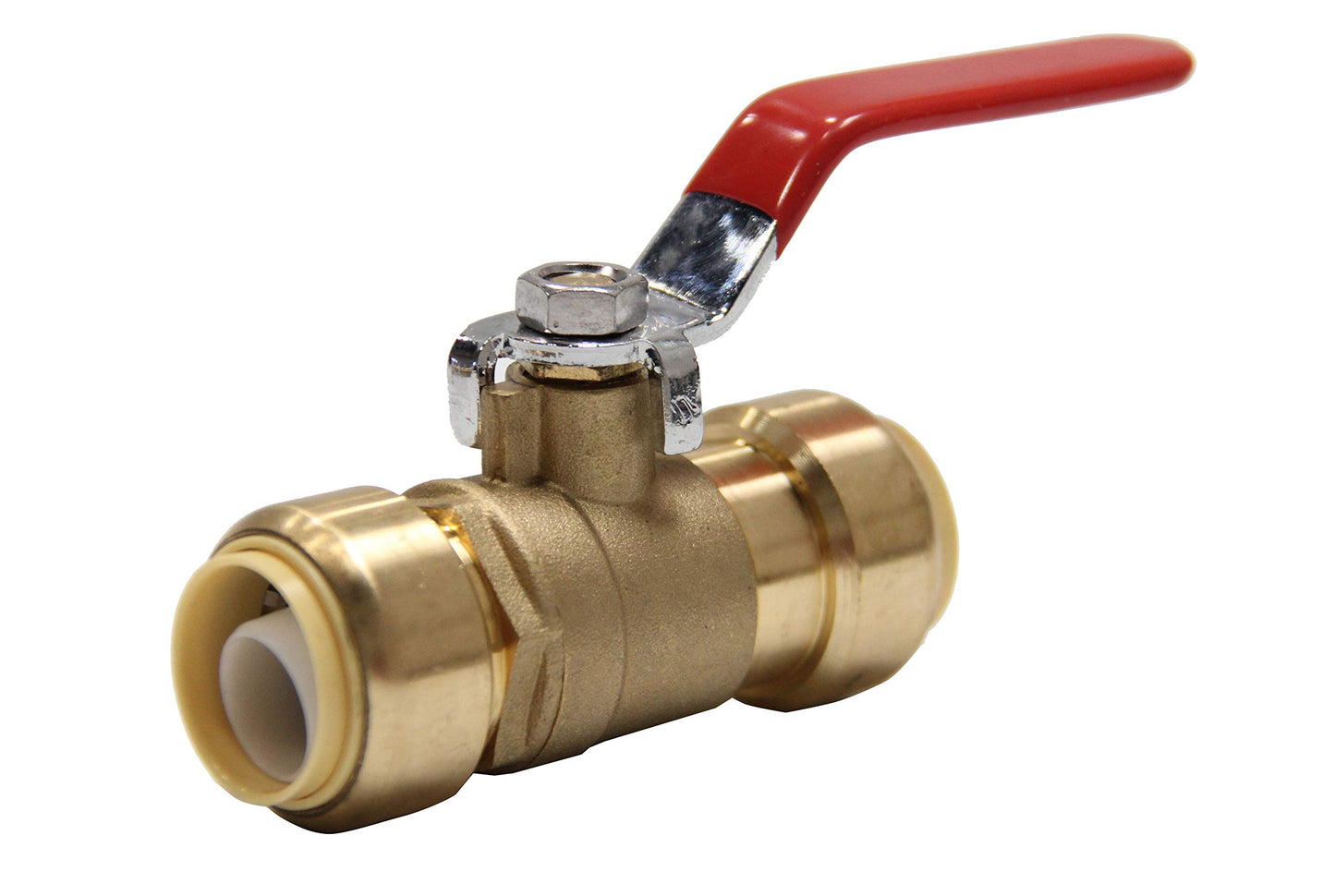 (Pack of 10) EFIELD 3/4 Inch Push-Fit Full Port Ball Valve for Hot and Cold Water 5 Pieces Each with a Disconnect Clip Tool, UPC Certified,(PF-VALVE011)