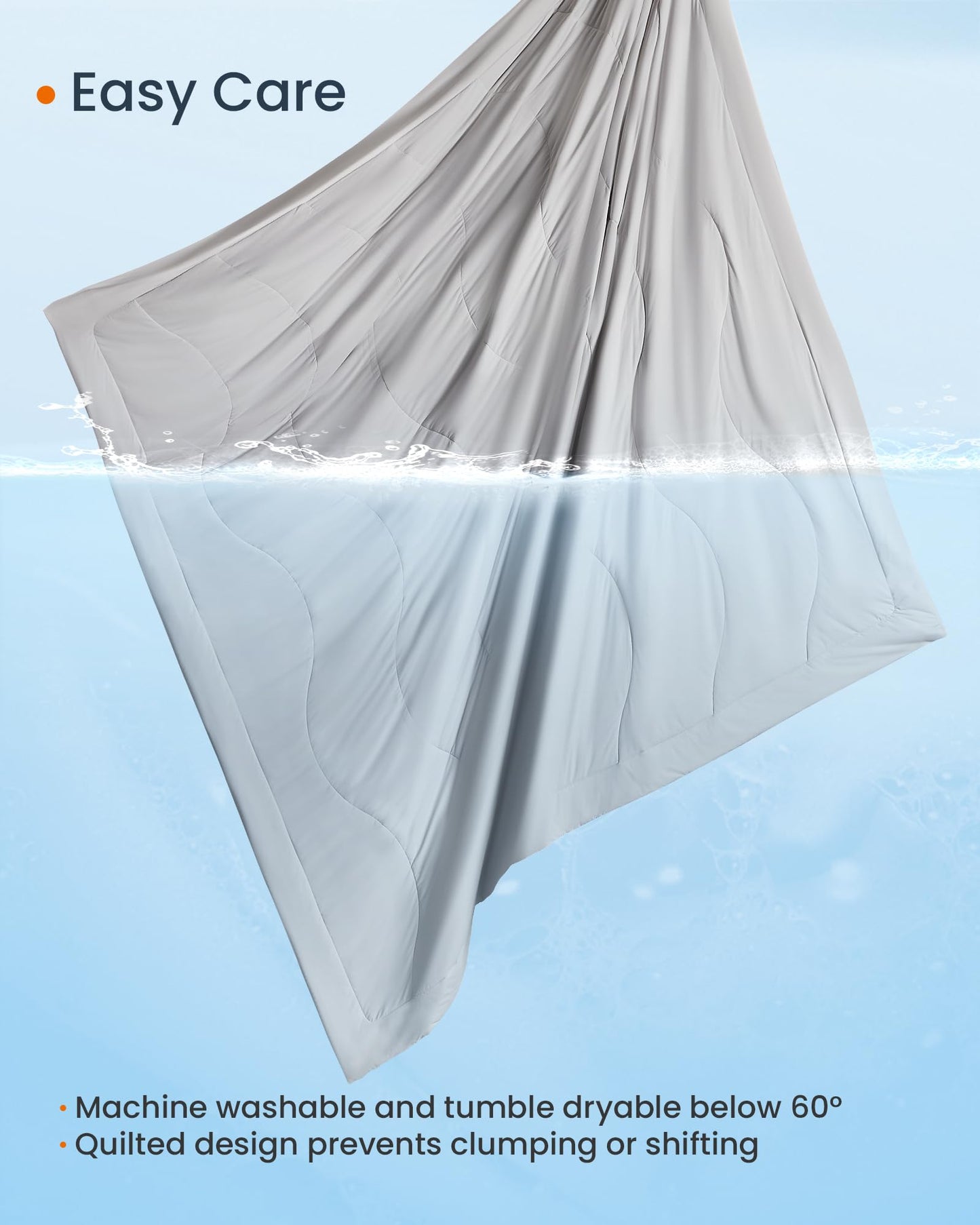 SONGMICS HOME Down Alternative Microfiber Reversible Comforter Queen, All Season Lightweight Cooling Comforter for Night Sweats Hot Sleeper, Plush Fuzzy Cozy Blanket, Q-Max 0.43, Dove Gray UTDC023G01