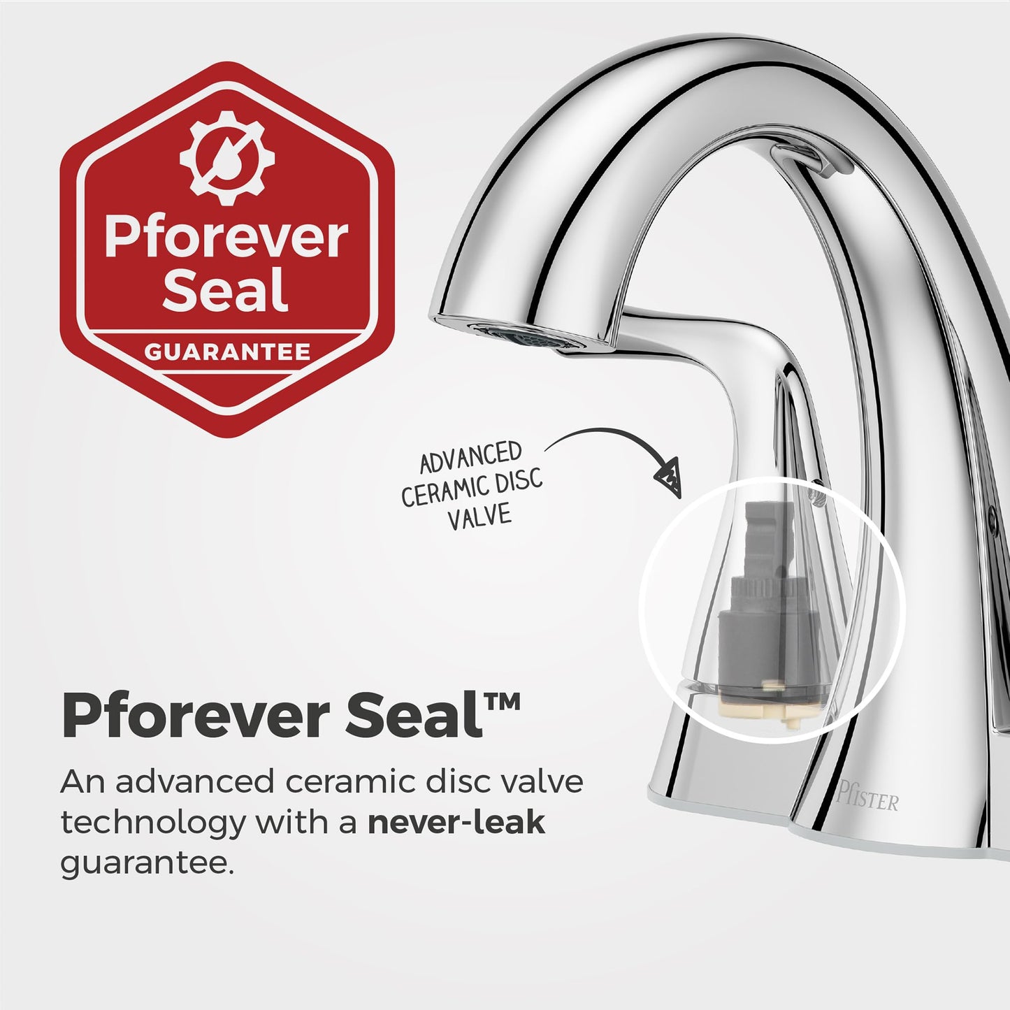 Pfister Willa Bathroom Sink Faucet, 4-Inch Centerset, 2-Handle, 3-Hole, Polished Chrome Finish, LF048MALCC