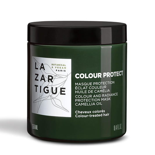 Lazartigue Colour Color & Radiance Protection Mask, Enriched with Camellia Oil, Nourishes Hair Fiber, Enhances & Leaves Hair Silky, Vegan, 8.4 Oz
