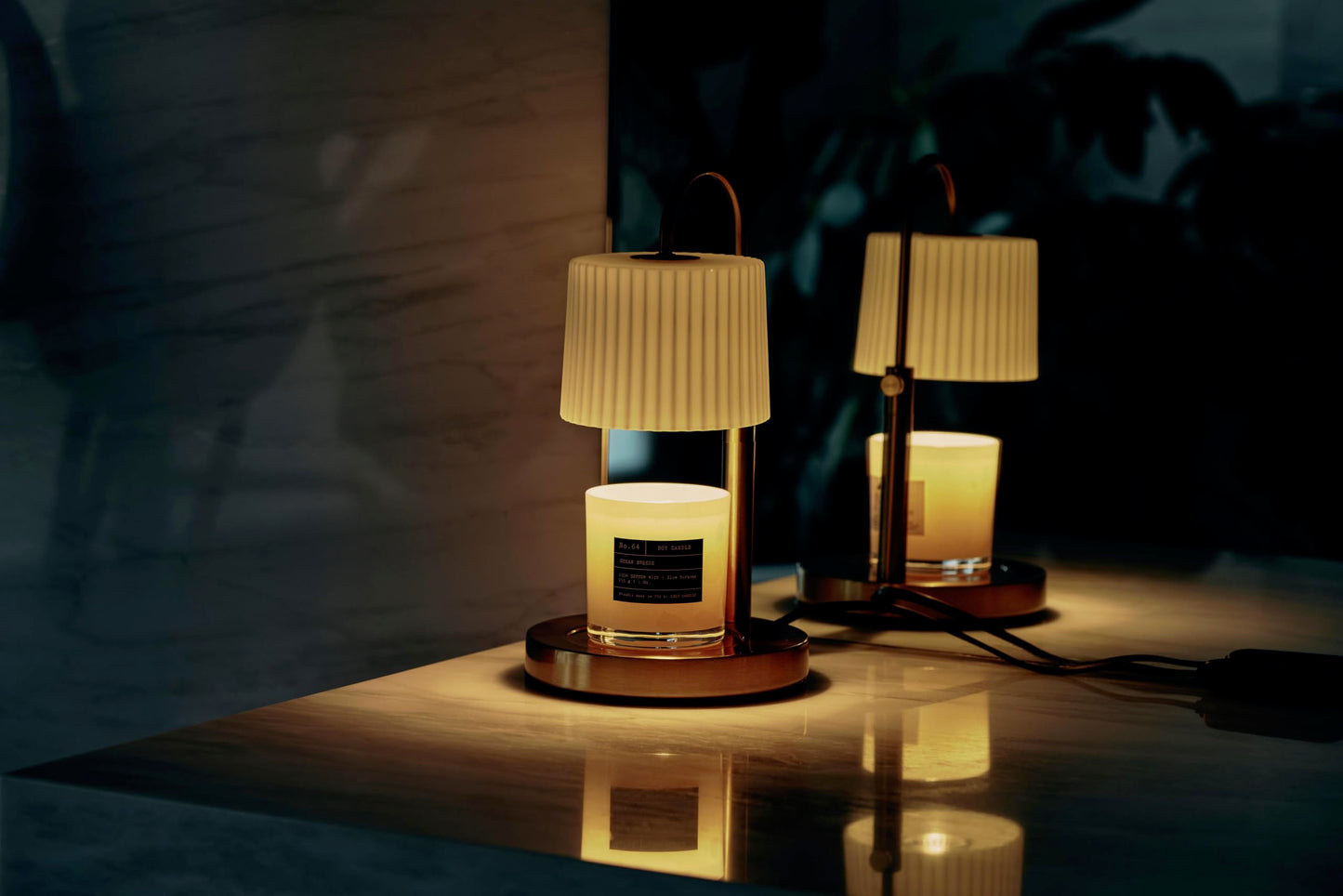 Dimmable Glass Candle Warmer Lamp with Timer - Adjustable Height Candle Lamp Warmer with Timer (8H/4H/2H) - Wax Melter - Ideal Gift, fits Various Size Scented Candles - 02 Bulb - (Gold Metal)