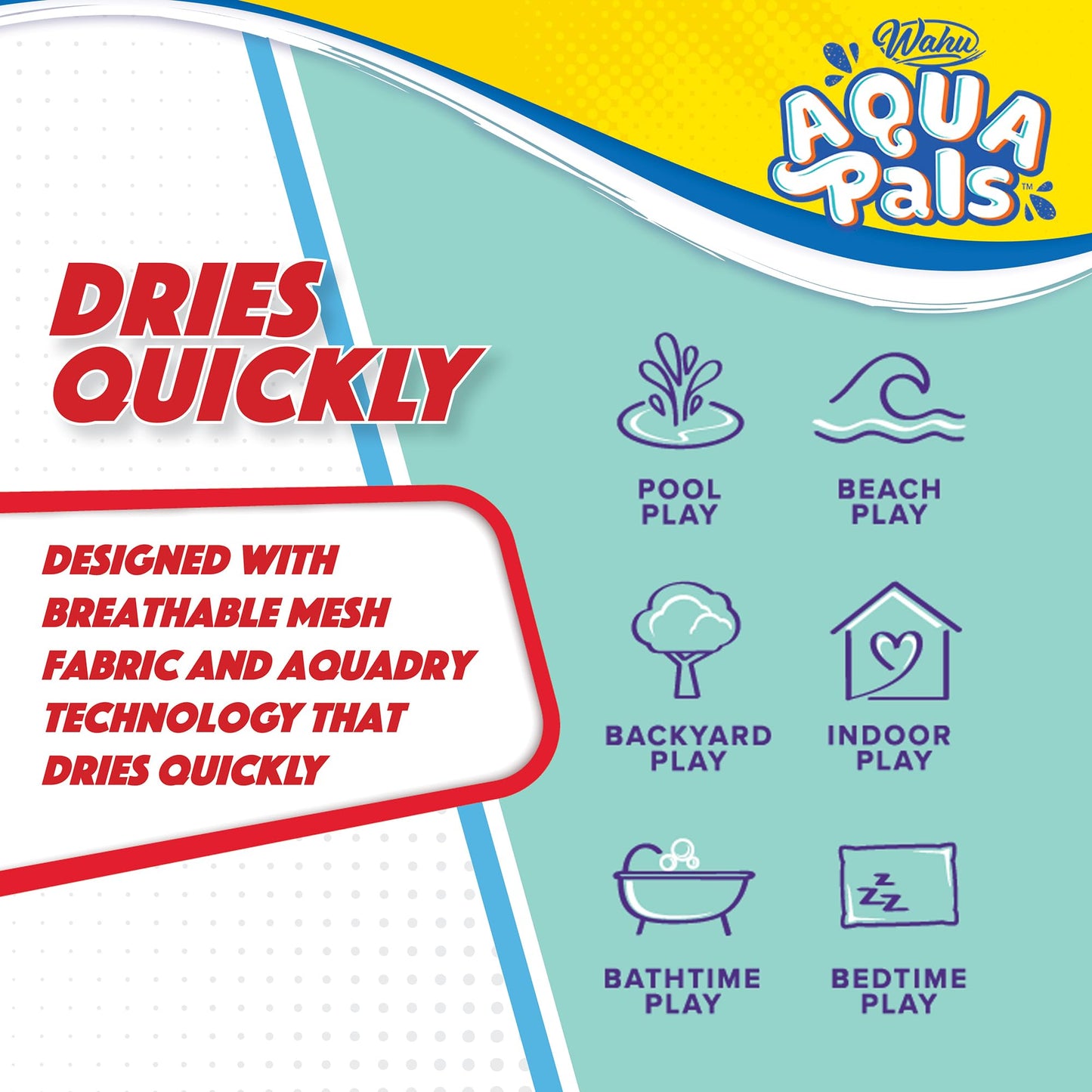 Wahu Aqua Pals Peppa Pig Medium - Plush Water Toy - Use at The Pool, Beach, Backyard, Bathtub or Indoors