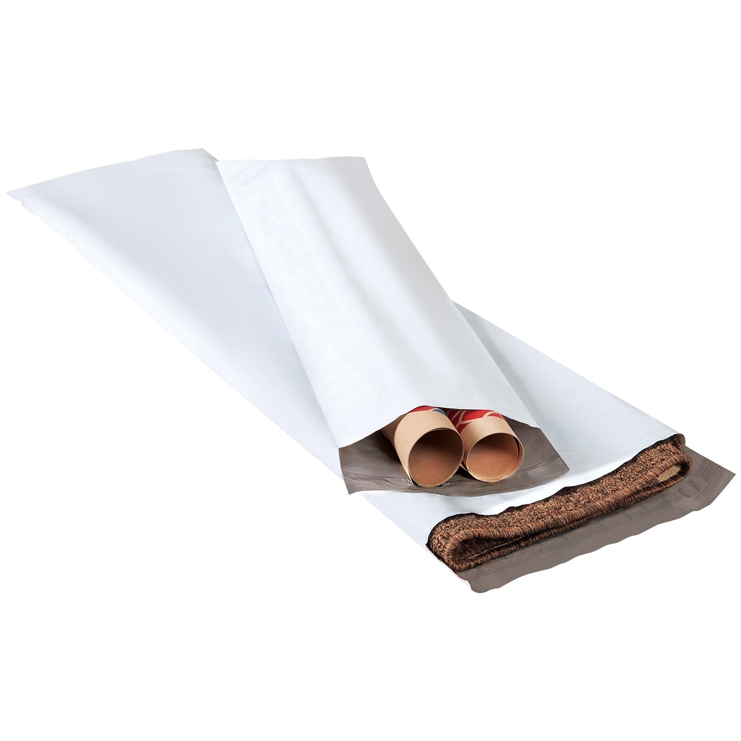 Aviditi Long Poly Mailer Envelopes, 6" x 39", White, Self-Seal with Tear Strip, Waterproof and Puncture Resistant, For Shipping Long Items, Wallpaper, Parts, and Fabric, Pack of 100