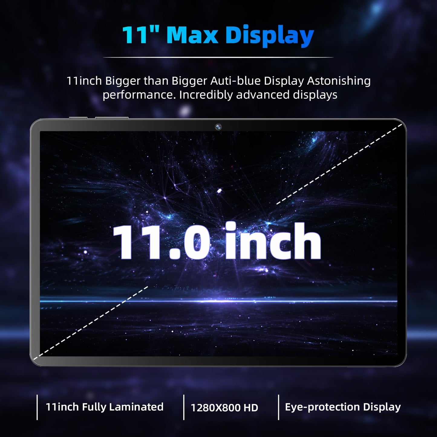 2024 Upgraded Android 14 Tablet, 11inch Tablet PC,Support Face Unlock, Octa-core CPU,12GB+128GB+512GB Expand, 8000mAh Big Battery, 18W PD Fast Charging, WiFi6, BT5.0,Touchscreen Display Tableta