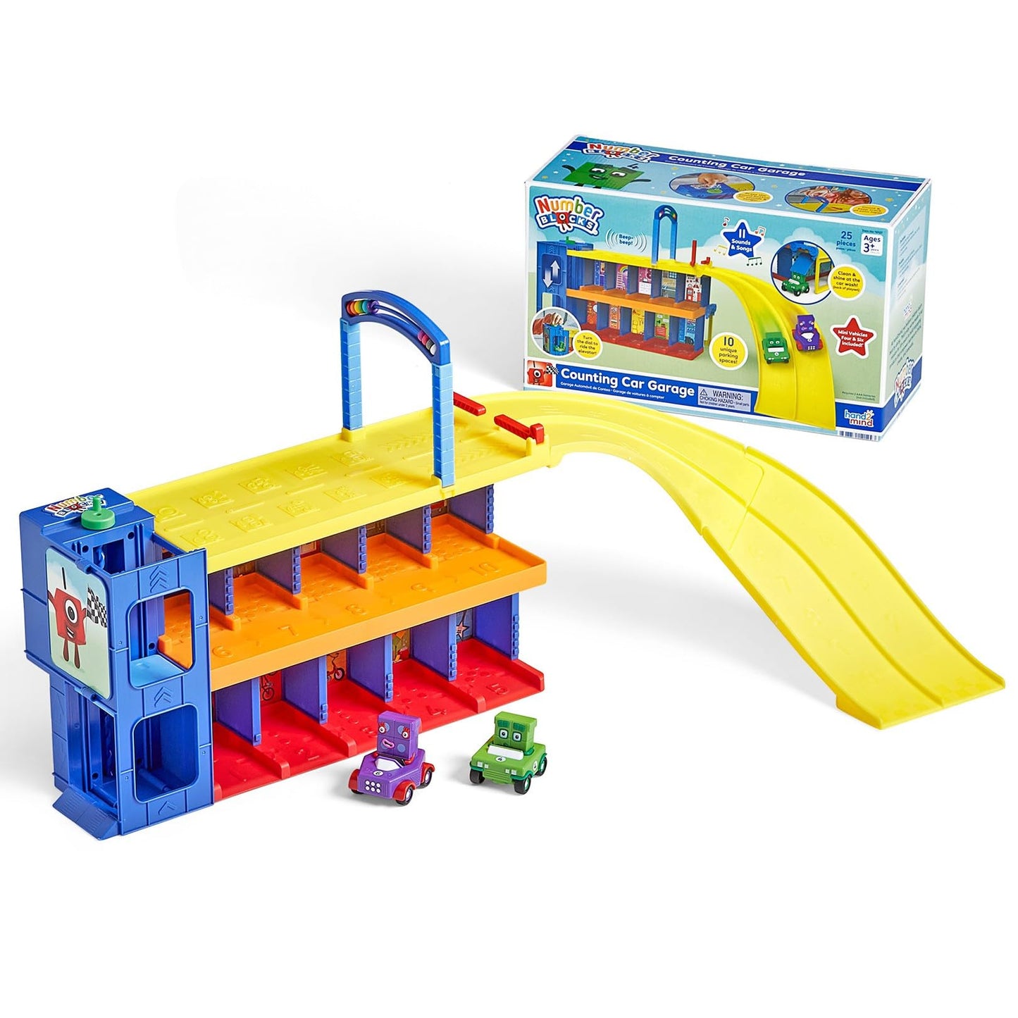 Park, Play, Count, and Zoom Down The Racetrack with The Numberblocks Counting Car Garage!