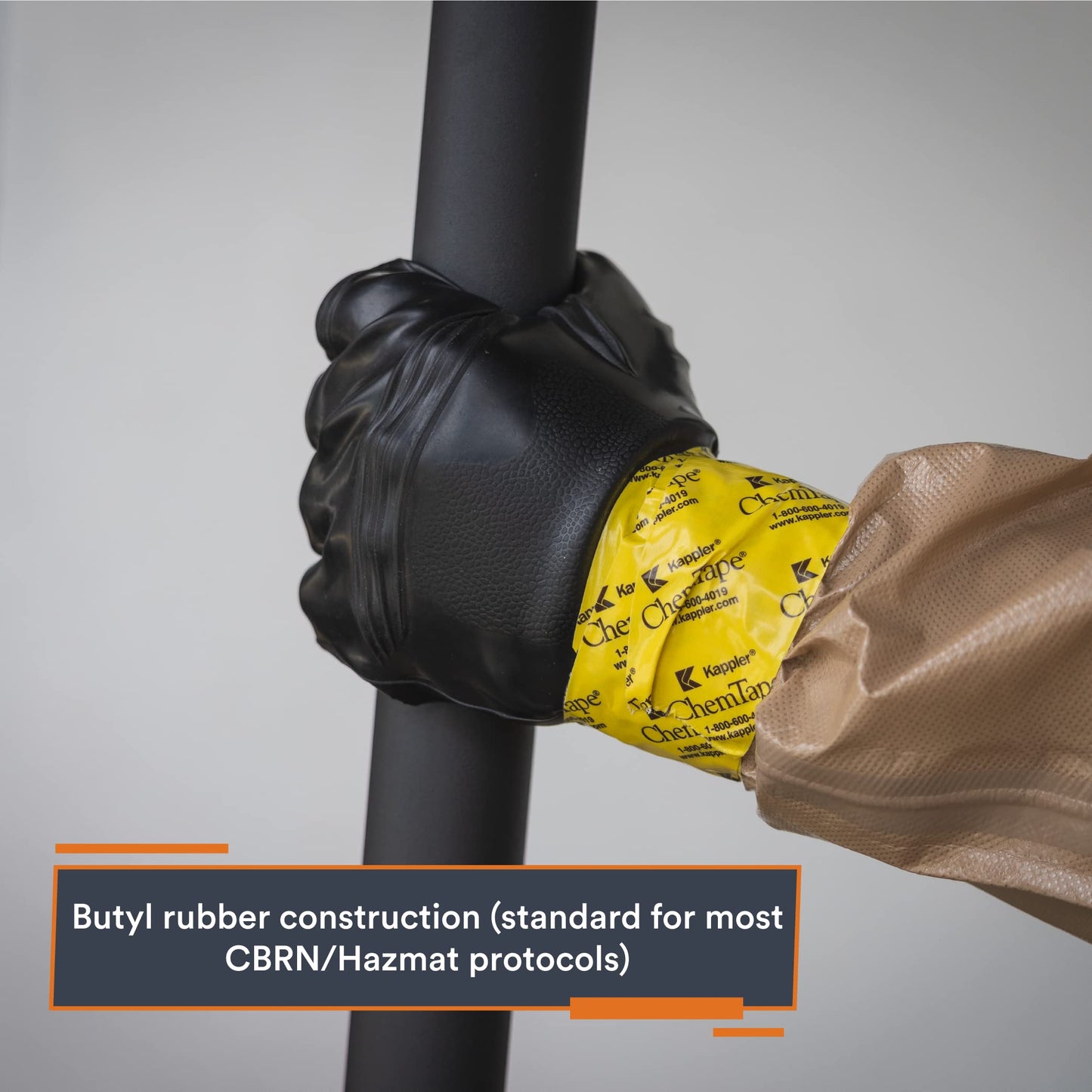 MIRA Safety Protective CBRN Gloves | Reusable Chemical Resistant Heavy-Duty Industrial Work Gloves | Black 1 Pair XS to XXL (Small (SM))