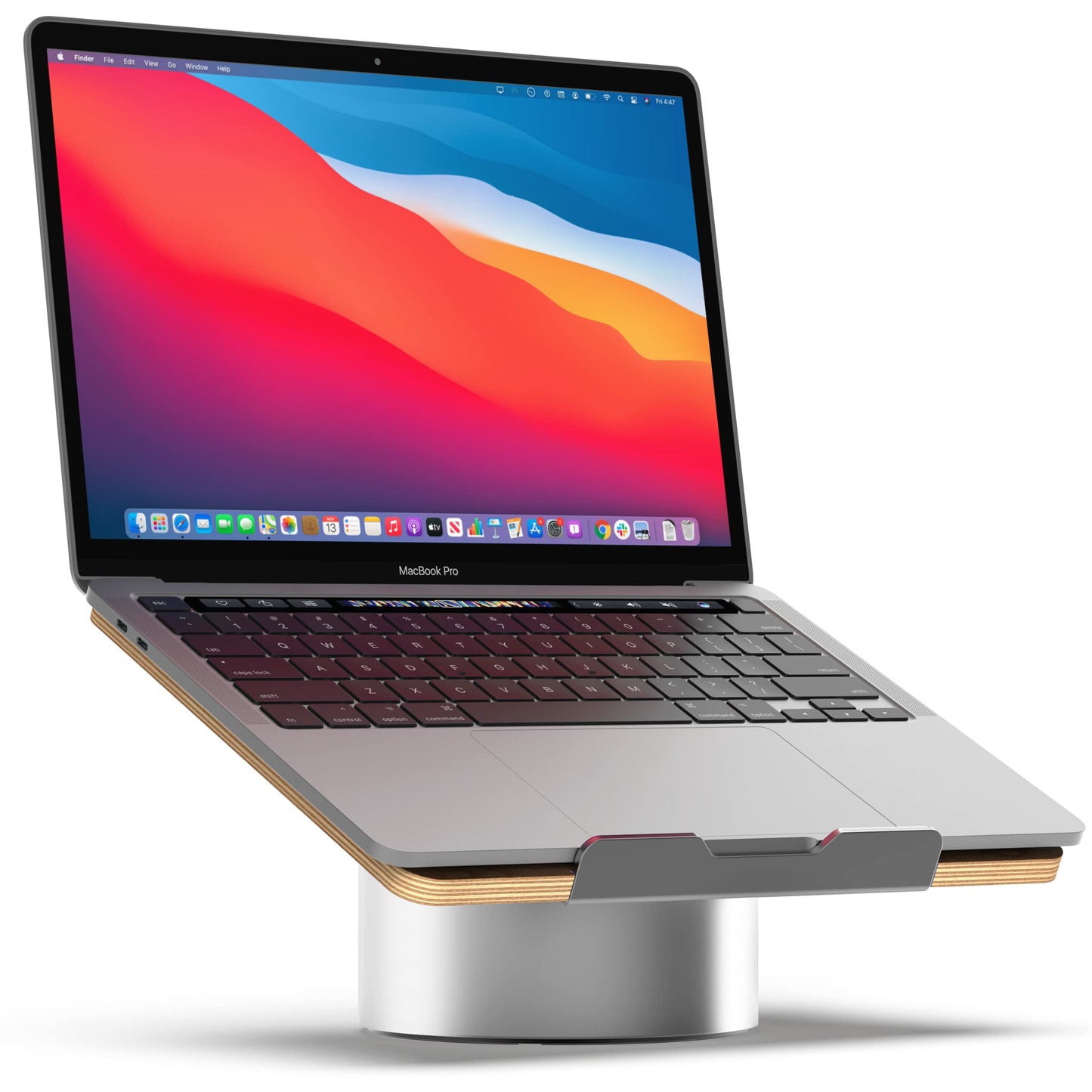 HumanCentric Portable Electronic Device Stand - Black Walnut Wood Laptop Stand, Ergonomic Computer Stand for Laptop, Compatible with MacBook Stand up to 16 inches
