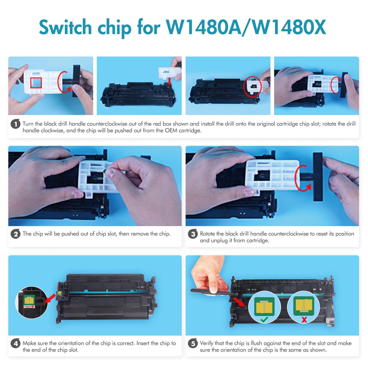 148A Toner Cartridge Black 2 Pack Compatible Replacement for HP 148A 148X W1480A W1480X for HP Laserjet Pro 4001dw 4001dn 4001n MFP 4101fdw 4101fdn Printer High Yield Ink