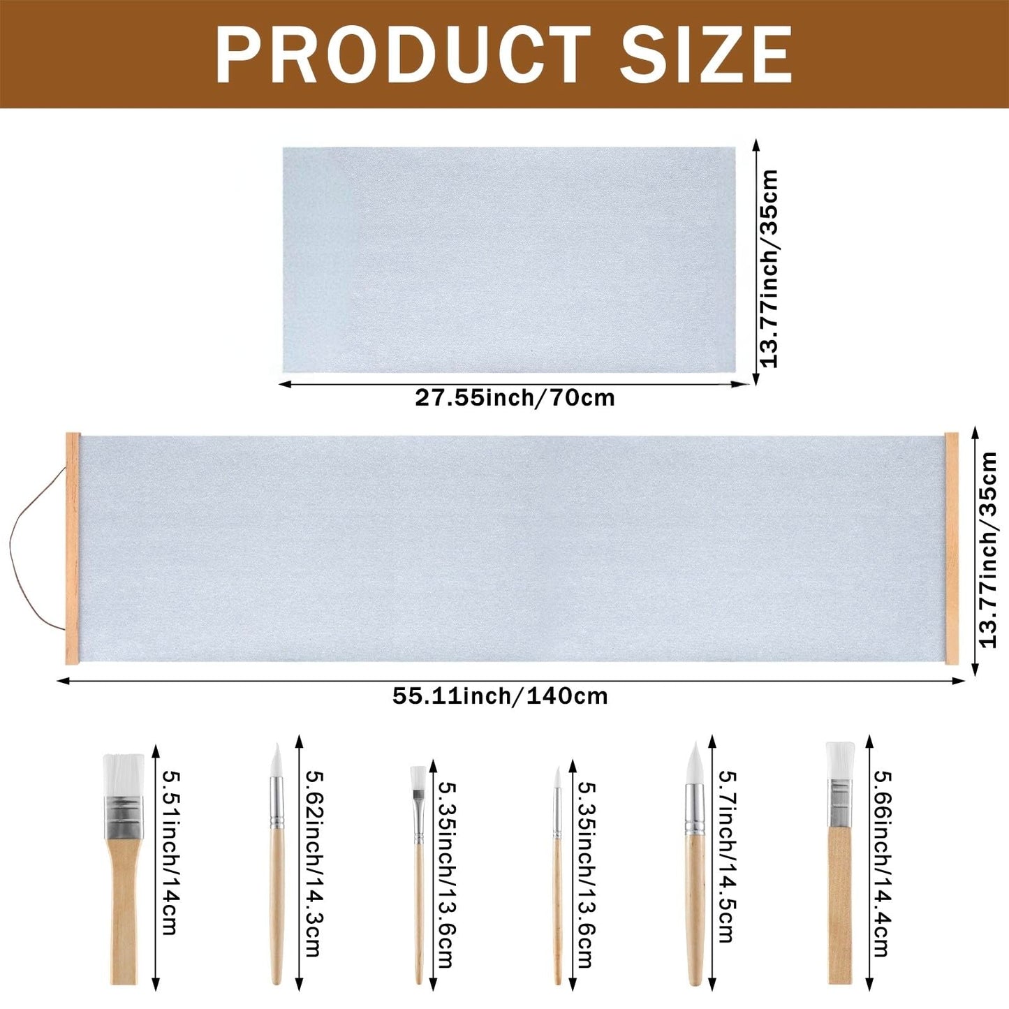 AIHSUMC Kids Magic Water Drawing Poster, Reusable Mess-Free Water Doodle Mat with Teak Wood Frame, 2 Large Water Painting Cloths Included, Educational Art Toy Gift for Toddlers Boys & Girls