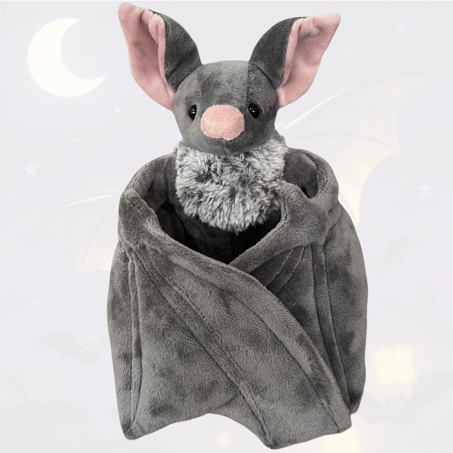 MKTRGOE 22" Large Goth Bat Plush Toy, Realistic Lifelike Stuffed Animal, Soft Huggable Gothic Bat Plush for Halloween Christmas Decor