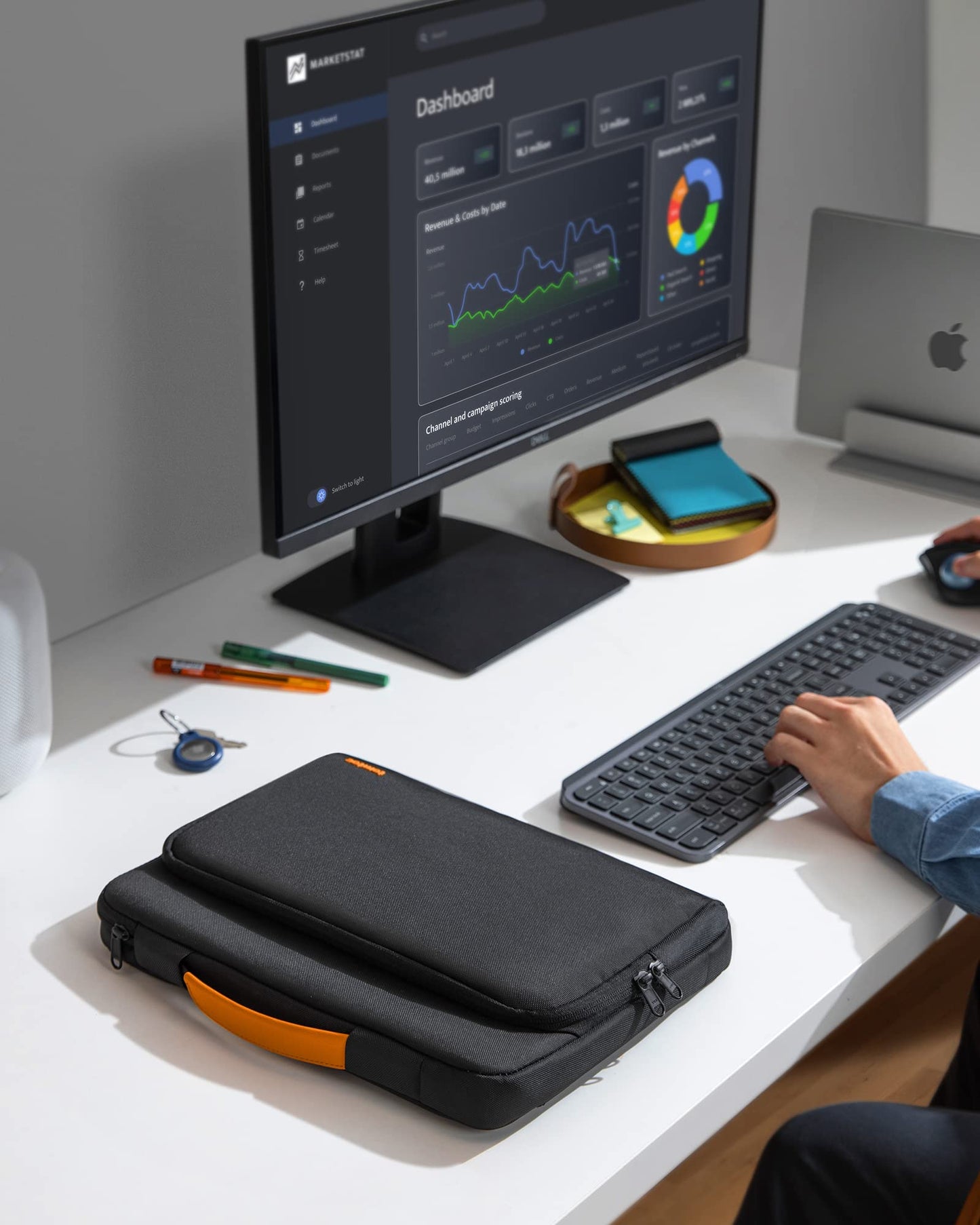 tomtoc 360 Protective Laptop Sleeve for 13.5-14.4 Inch Surface Laptop 6/5/Studio 2/1, Surface Book, Water-Resistant Shockproof Carrying Case Bag for Acer Aspire/Swift, ASUS Vivobook/Zenbook 14, Black