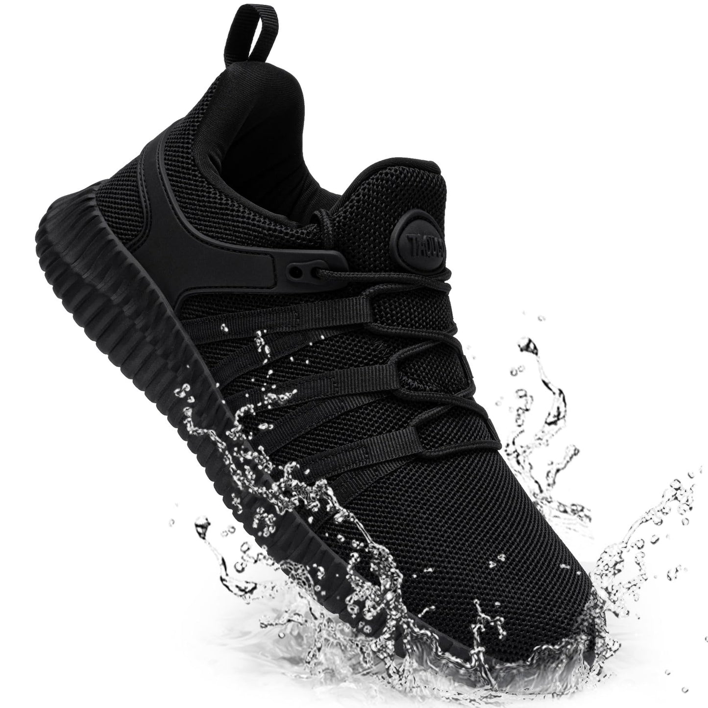 Taquco Slip On Sneakers Women Non Slip Work Shoes Water Resistant Comfortable Black Slip Resistant Breathable Lightweight Walking Shoes Zapatos Antideslizantes para Mujer (Black,5.5)