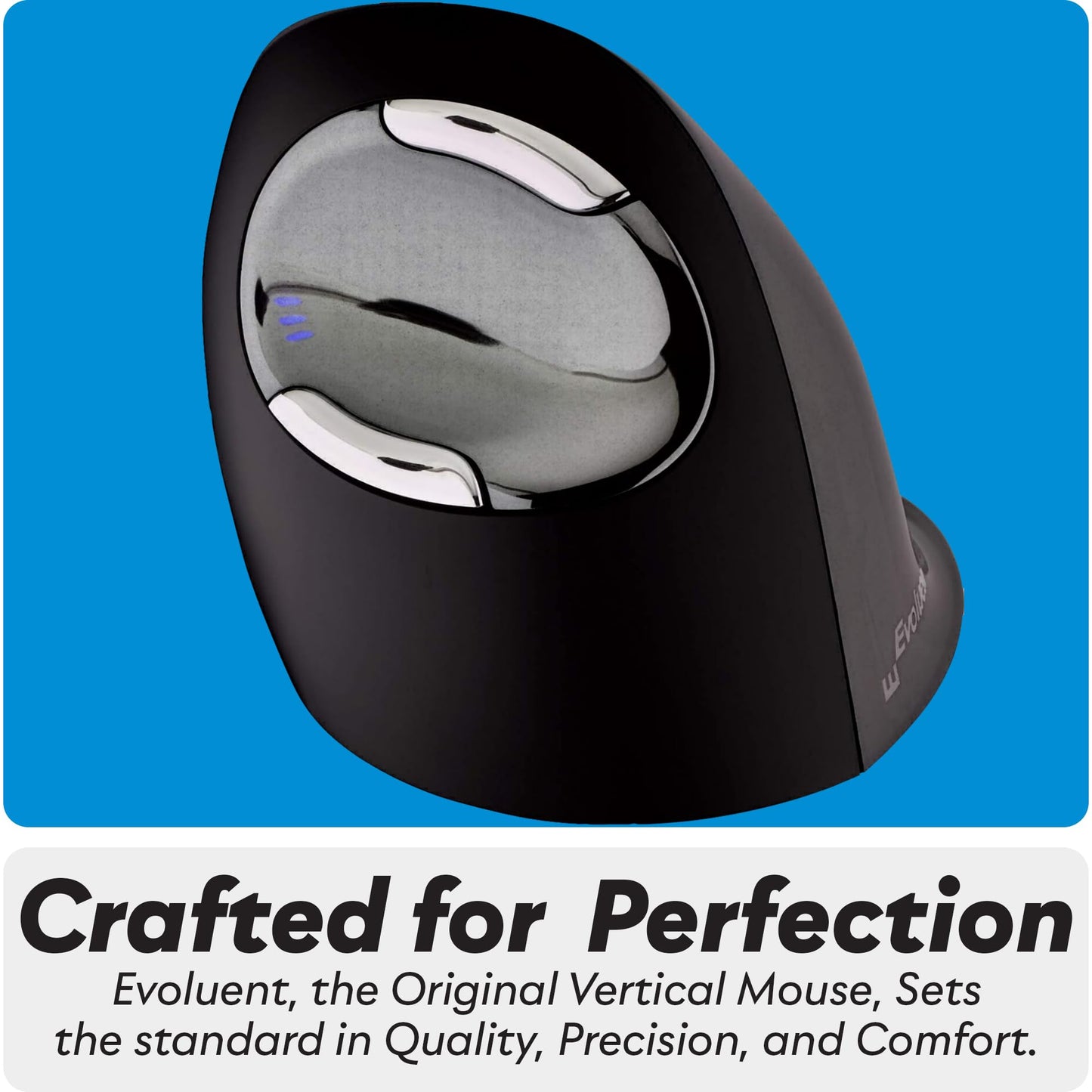 Evoluent VMDM Vertical Mouse 4 for Right Hand – Ergonomic Mouse Wired USB, Helps Reduce Carpal Tunnel, Adjustable Speed & Programmable Buttons, Vertical Ergonomic Wired Mouse, Gaming & Office Use