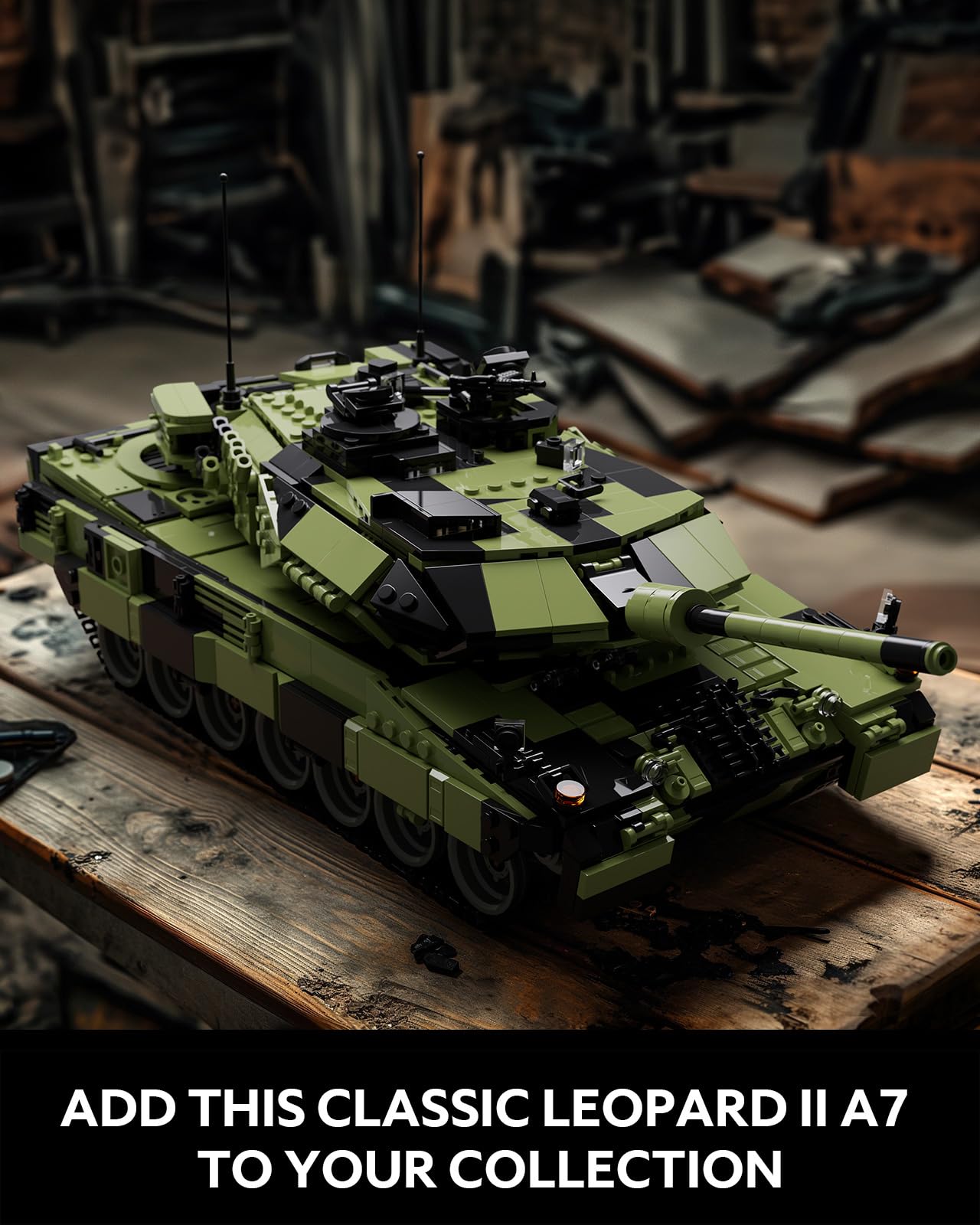 Nifeliz Leopard II A7 Tank, Military Tank Building Set for Adults, Collectible Army Model to Build and Display, Gift Ideal for Military Enthusiasts (2,069 PCS, NF10269)