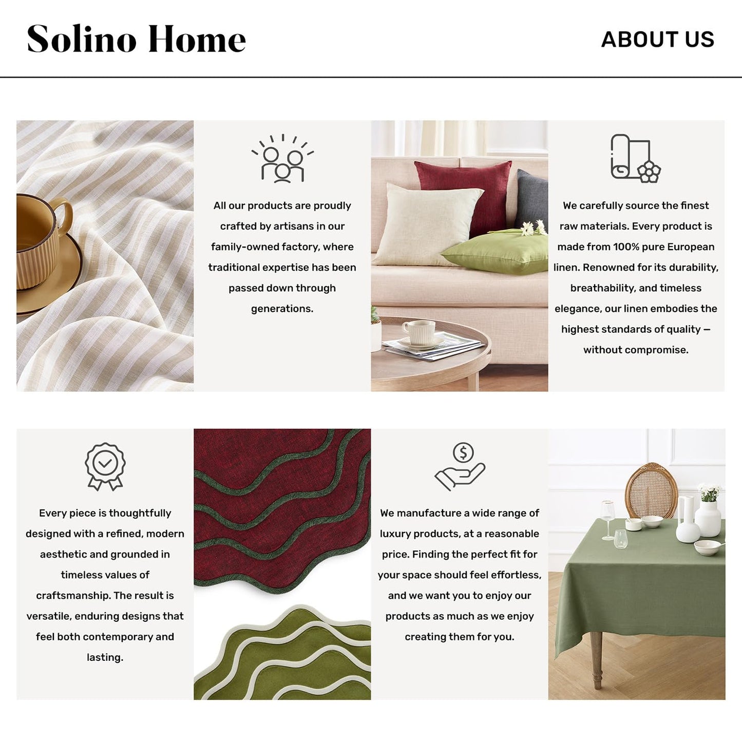 Solino Home White Linen Napkins Set of 4-100% Pure Linen Cloth Washable Dinner Napkins 20 x 20 Inch for Winter, Valentines, Spring, Easter - Diana Medium Weight