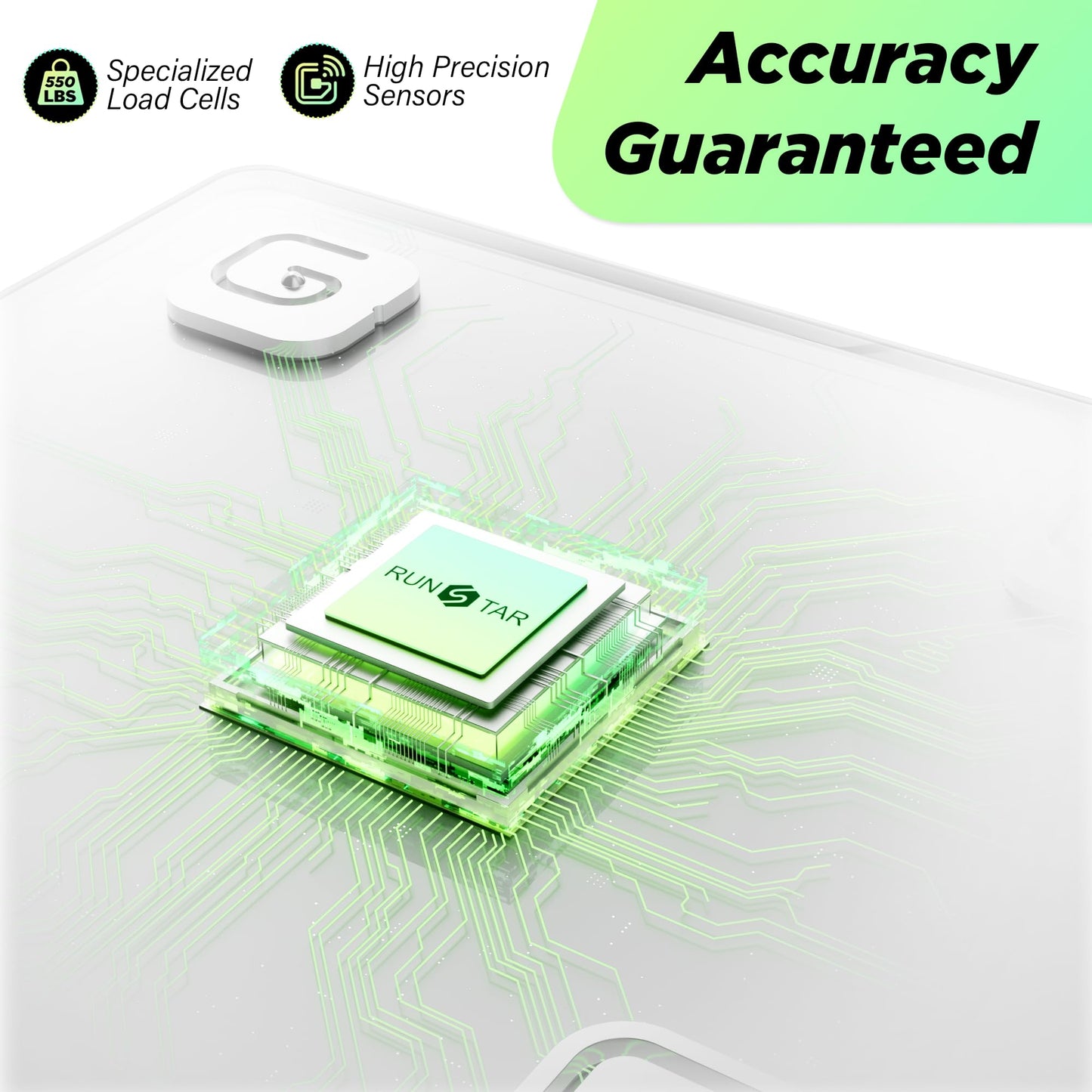 550lb Scale for Body Weight with Ultra-Wide Platform and Large LED Bezel-Less Display, Accurate High Precision Digital Bathroom Scale with Extra-High Capacity
