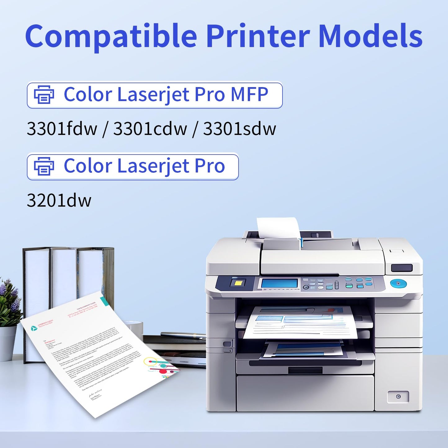 218X Toner Cartridges 4 Pack High Yield (No Chip) Compatible Replacement for HP 218X 218A for Color Laserjet Pro 3201dw MFP 3301fdw 3301cdw 3301sdw Printer Ink W2180X W2180A (BCMY, 4-Pack)