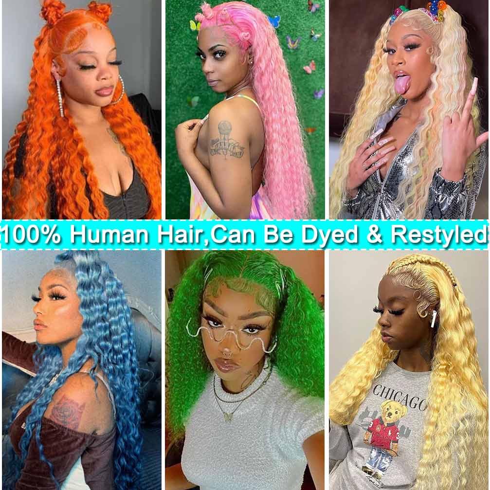 613 Lace Front Wig Human Hair 180% Density Blonde Wig Human Hair Wet and Wavy Wigs for Black Women Glueless HD Lace Frontal Wig (28 Inch)