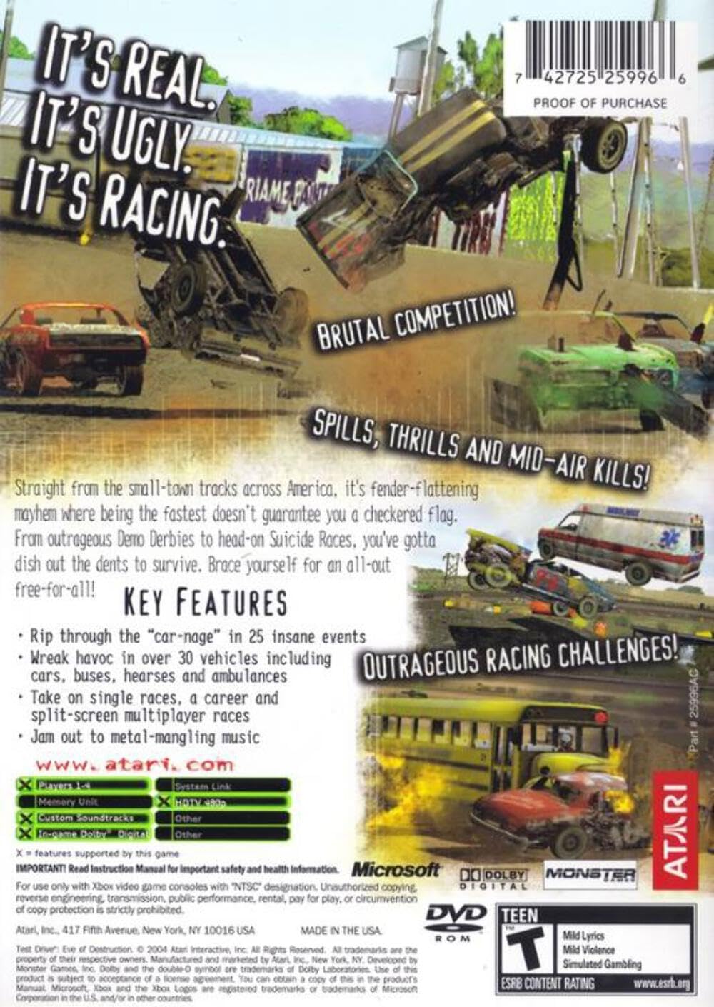 Test Drive: Eve of Destruction - Xbox (Jewel case)