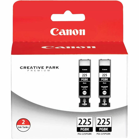 Canon PGI-225 Genuine Black Twin Pack, Compatible with iP4820, MG5220, MG5120, MG6120, MG8120, MX882, iX6520, iP4920, MG5320, MG6220, MG8220, and MX892 Printers