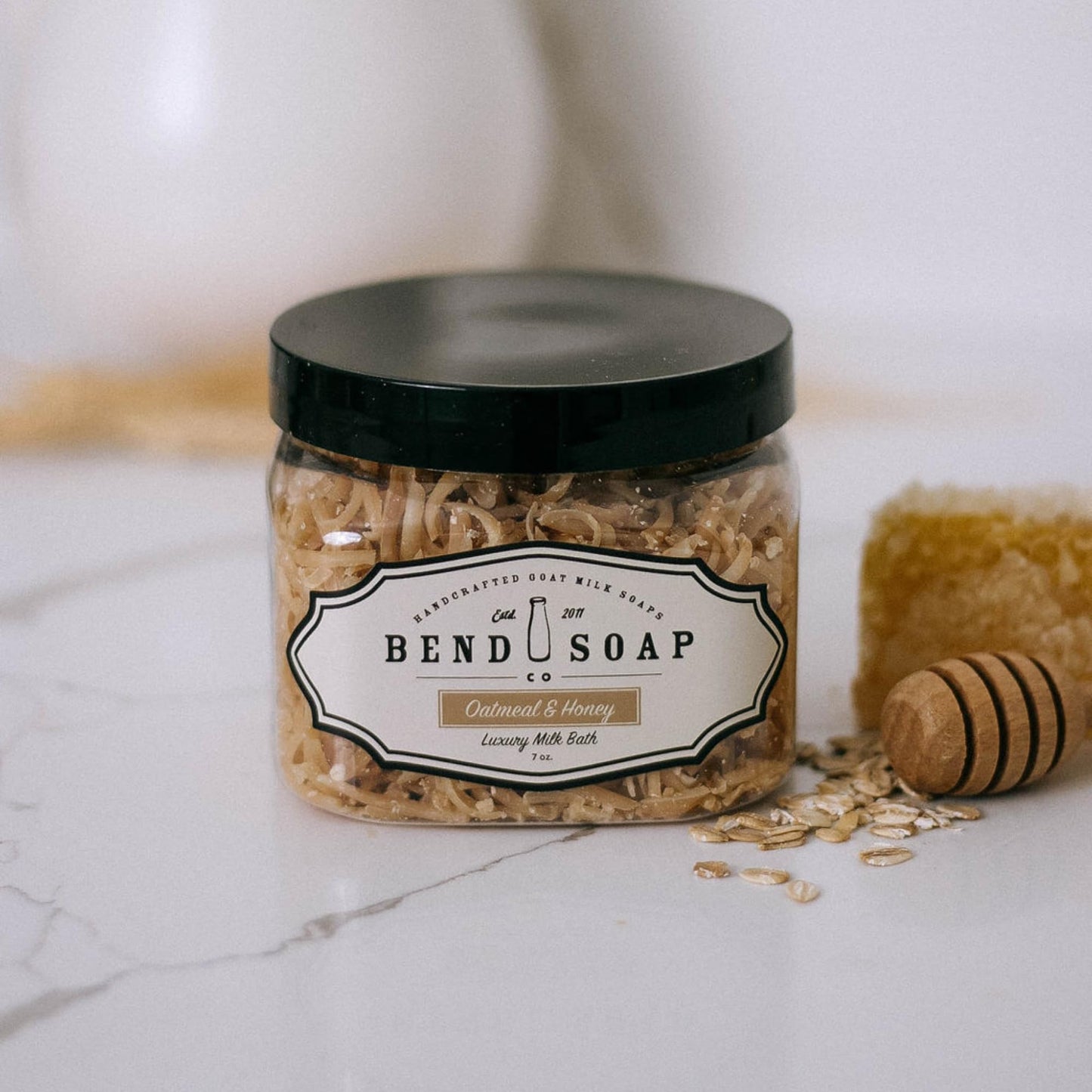 Bend Soap Company Milk Bath, 100% Natural Ingredients, Gentle Cleanser, Hydrates Moisturize and Softens The Skin, Handcrafted Goat Milk Soap, Essential Oil, 2 lbs - Oatmeal Honey