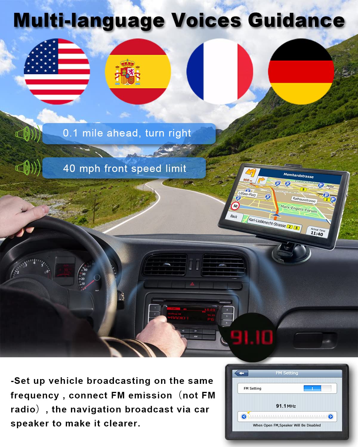 OHREX N700 GPS Navigator for Car Truck RV 2025,Truck GPS Commercial Drivers,Trucker GPS for semi Truck,Free Lifetime Maps Updates,7 inch Touchscreen,Custom Truck Routing,Driver Alerts