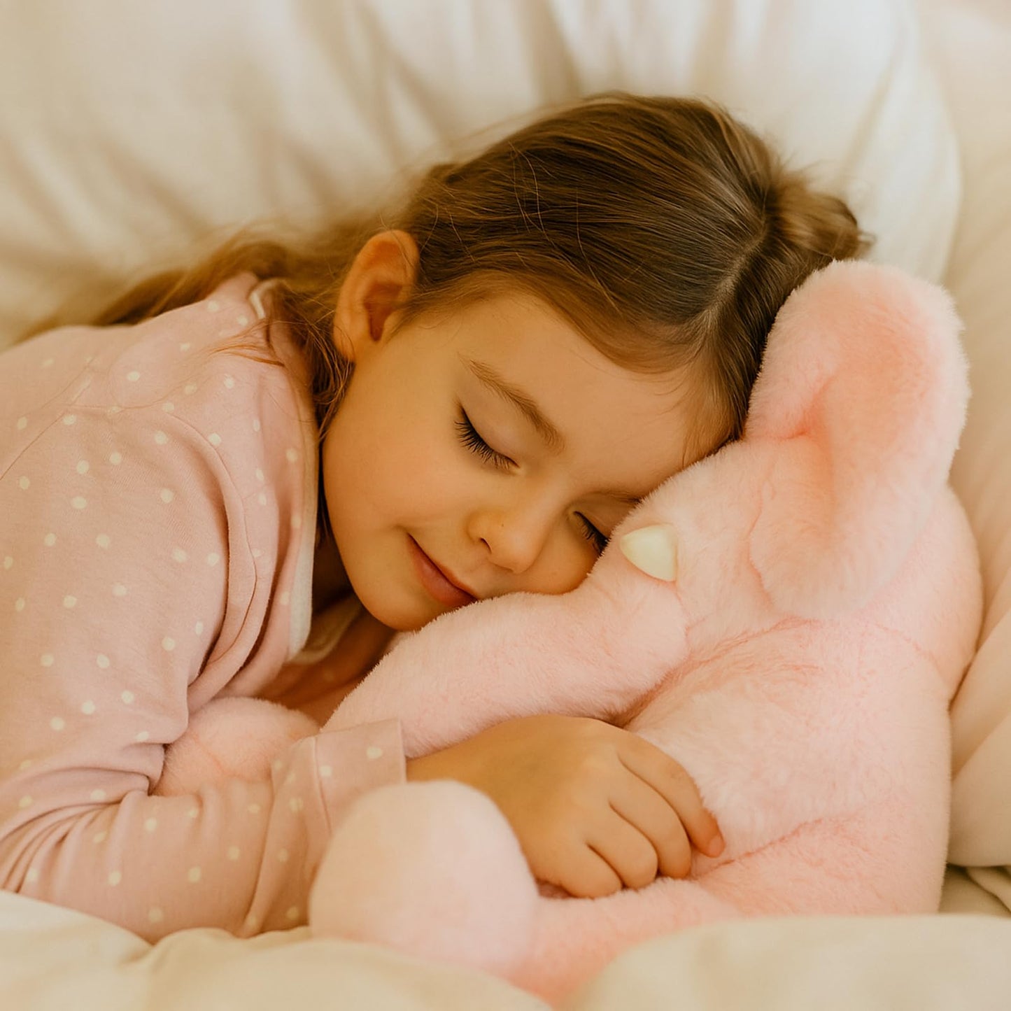 WEIGEDU 33cm Pink Elephant Stuffed Animal - Plush Toy for Boys, Girls, Kids, Baby Shower, Bedtime, Birthday