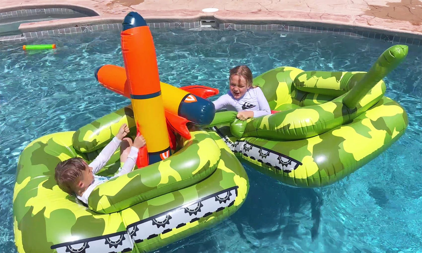 VICKEA Inflatable Tank Float for Kids and Adults, Large Water Pool Floats for Swimming Party Fun