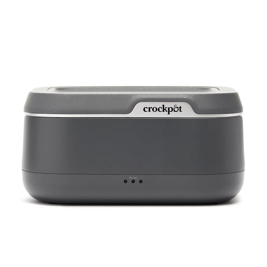 Crock-Pot 28-Ounce Mini Electric Heated Lunch Box, Portable Food Warmer, Perfect for Travel, Car, On-the-Go, Keeps Food Warm, Spill-Free, Dishwasher-Safe, Ideal Gift for Men and Women, Gray