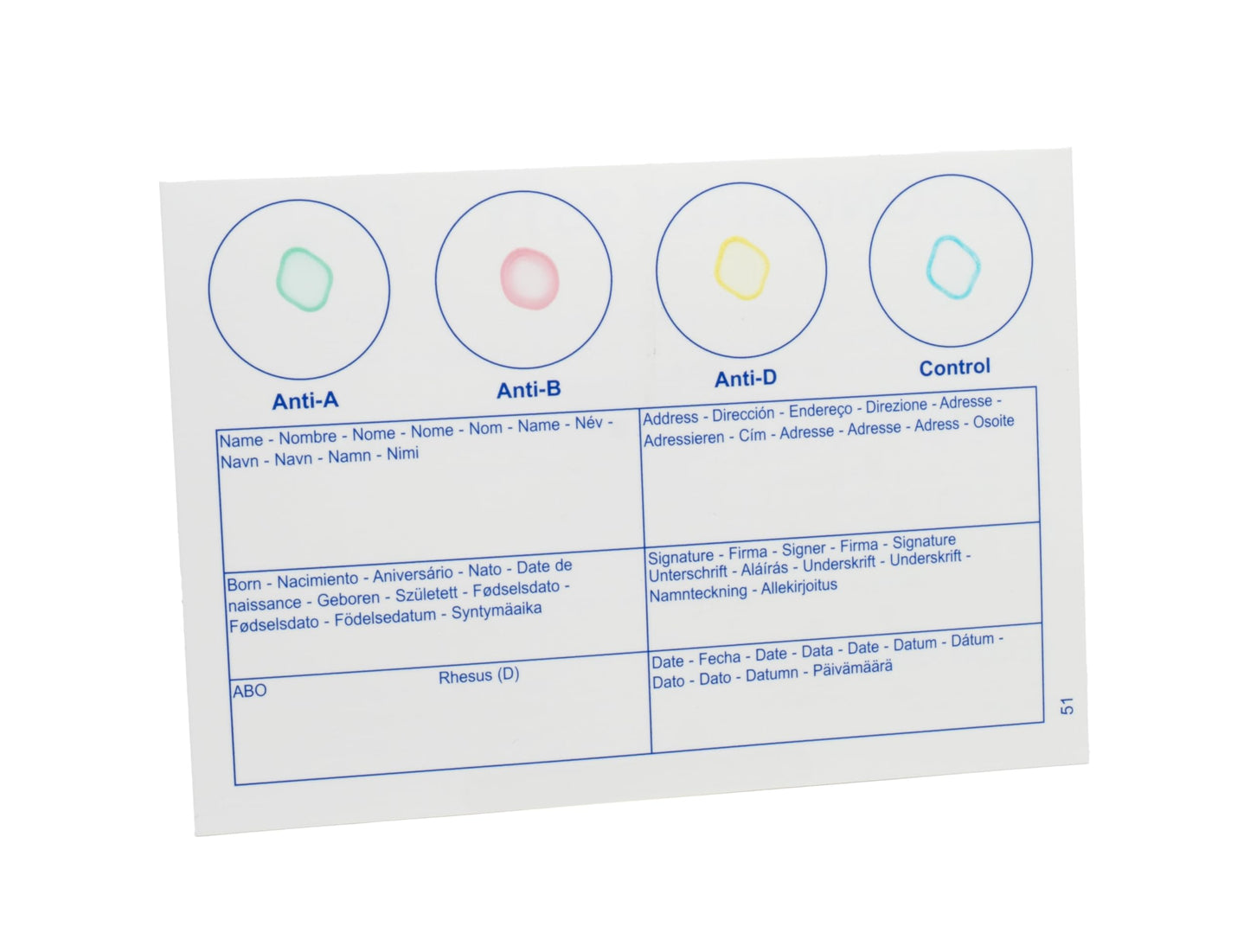 Eldoncard Blood Typing Kit, 5 Test Pack, Know Your Blood Type, Accurate Instant Home Testing, Determine A, O, B, Rhs-D Negative & Positive Groups