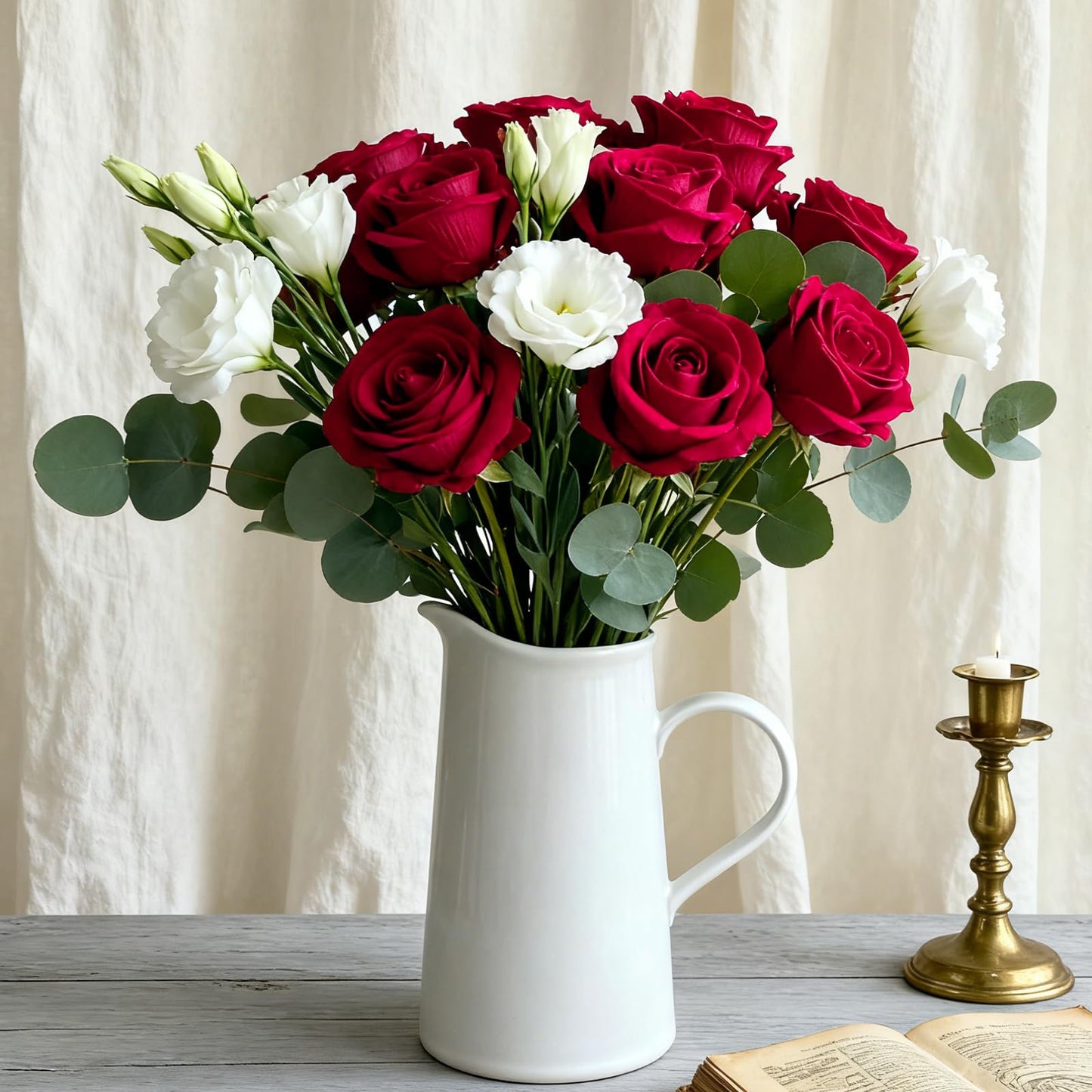 100 Pcs Fake Roses Bulk Red Artificial Flowers, Artificial Velvet Silk Roses Bouquet with Stems for Wedding Decoration, Fake Flowers in Vase Valentines Day Floral Arrangement Home Decor Centerpiece